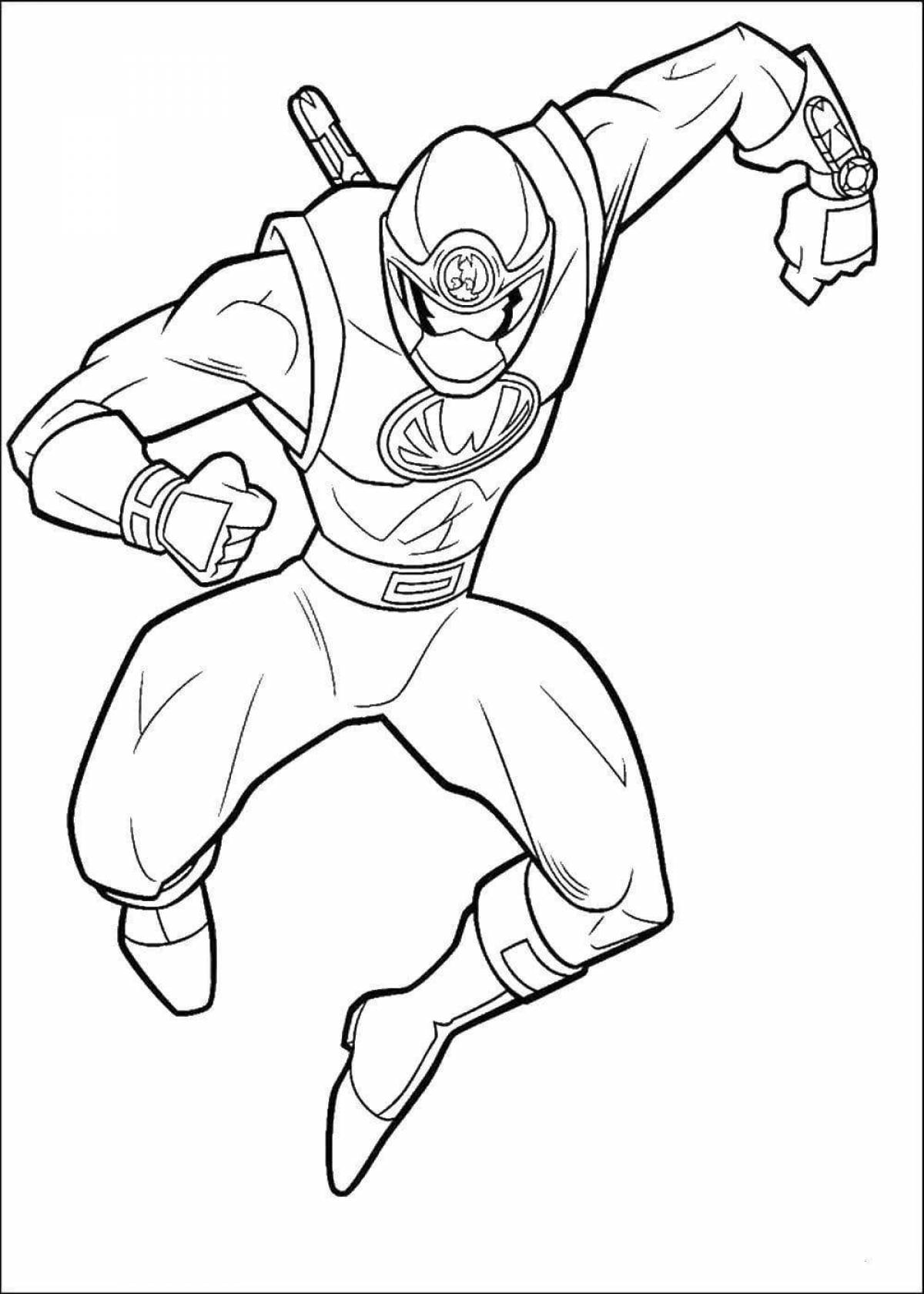 Dynamic Power Rangers coloring page