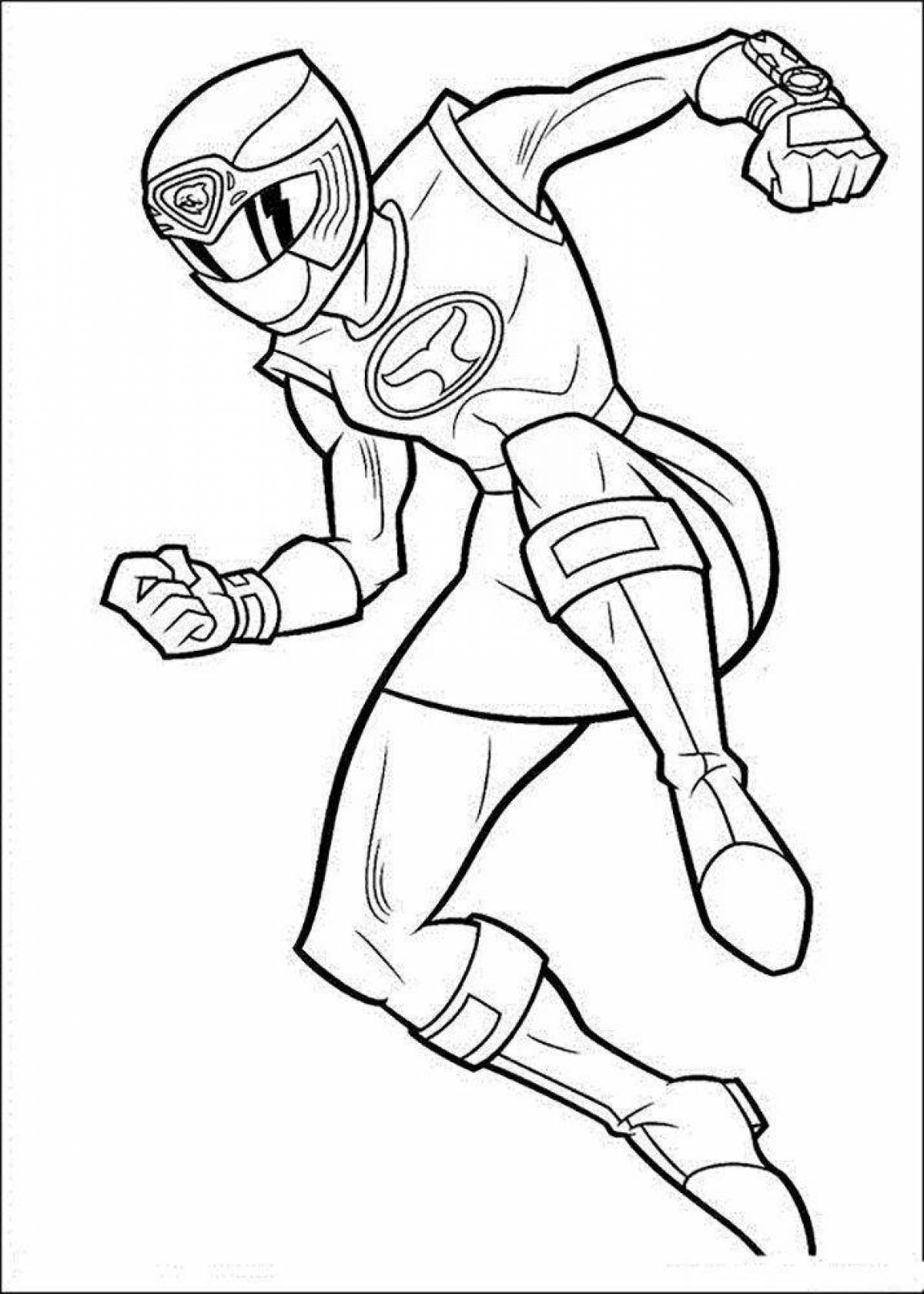 Charming power rangers coloring page