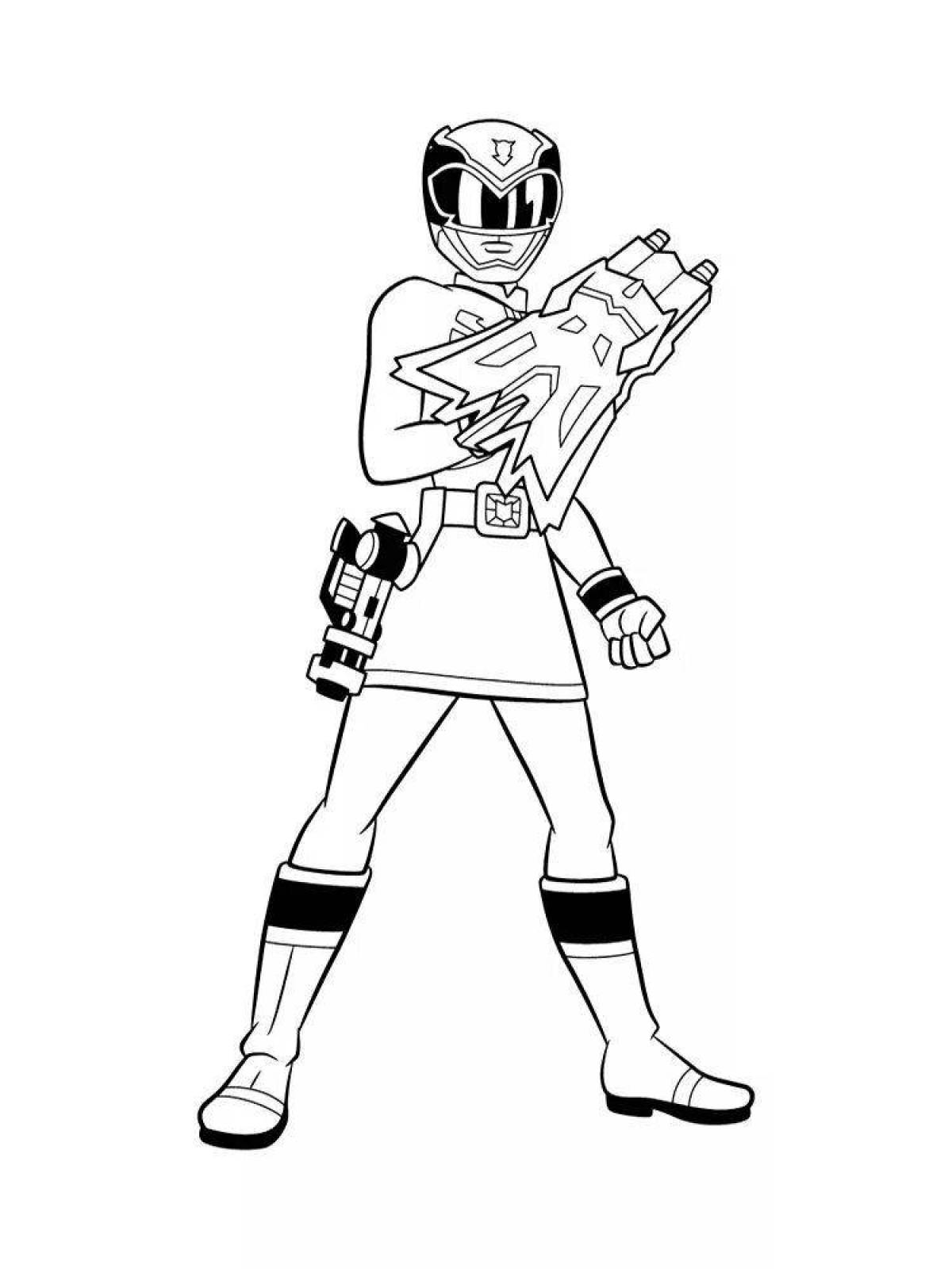 Exciting power rangers coloring pages