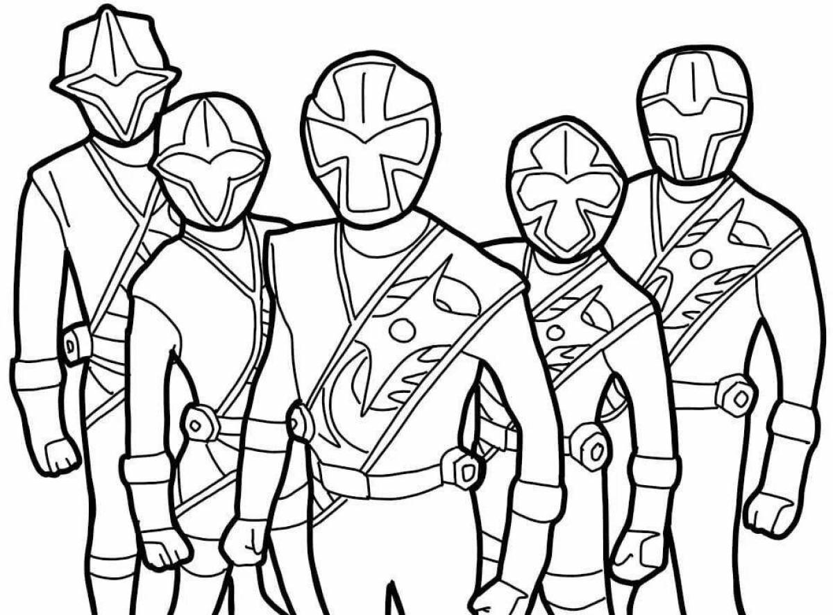 Coloring live power rangers