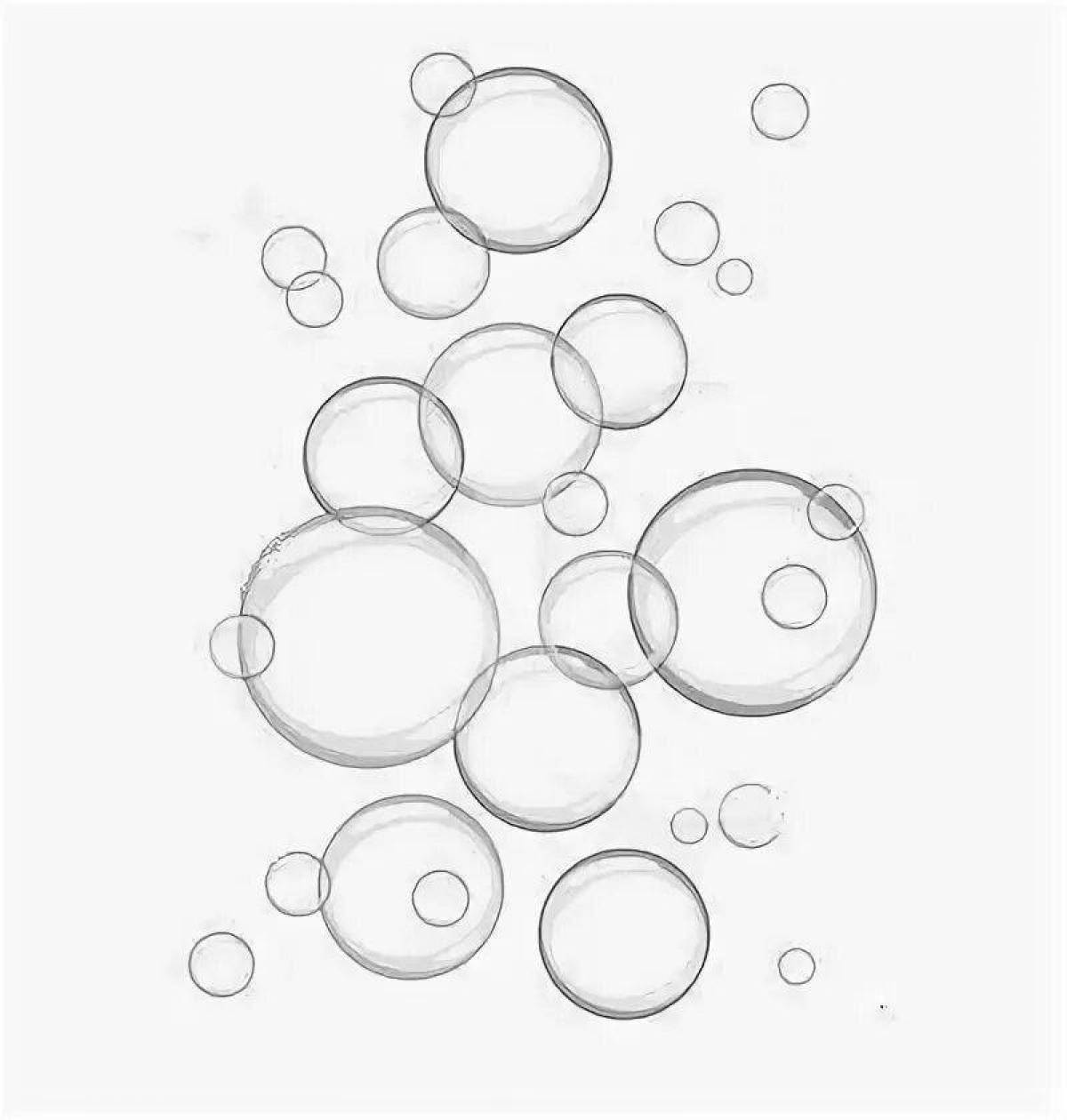 Funny bubble coloring page