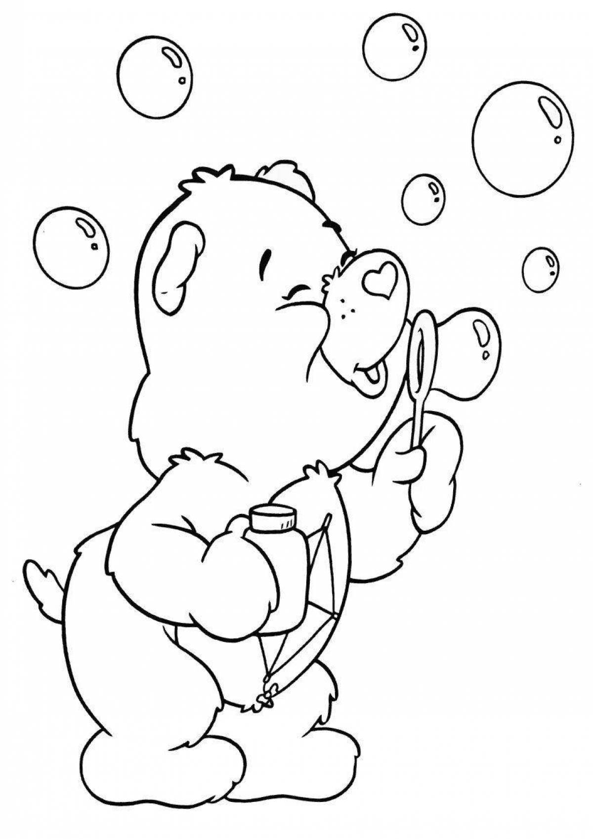 Coloring page of shining bubbles