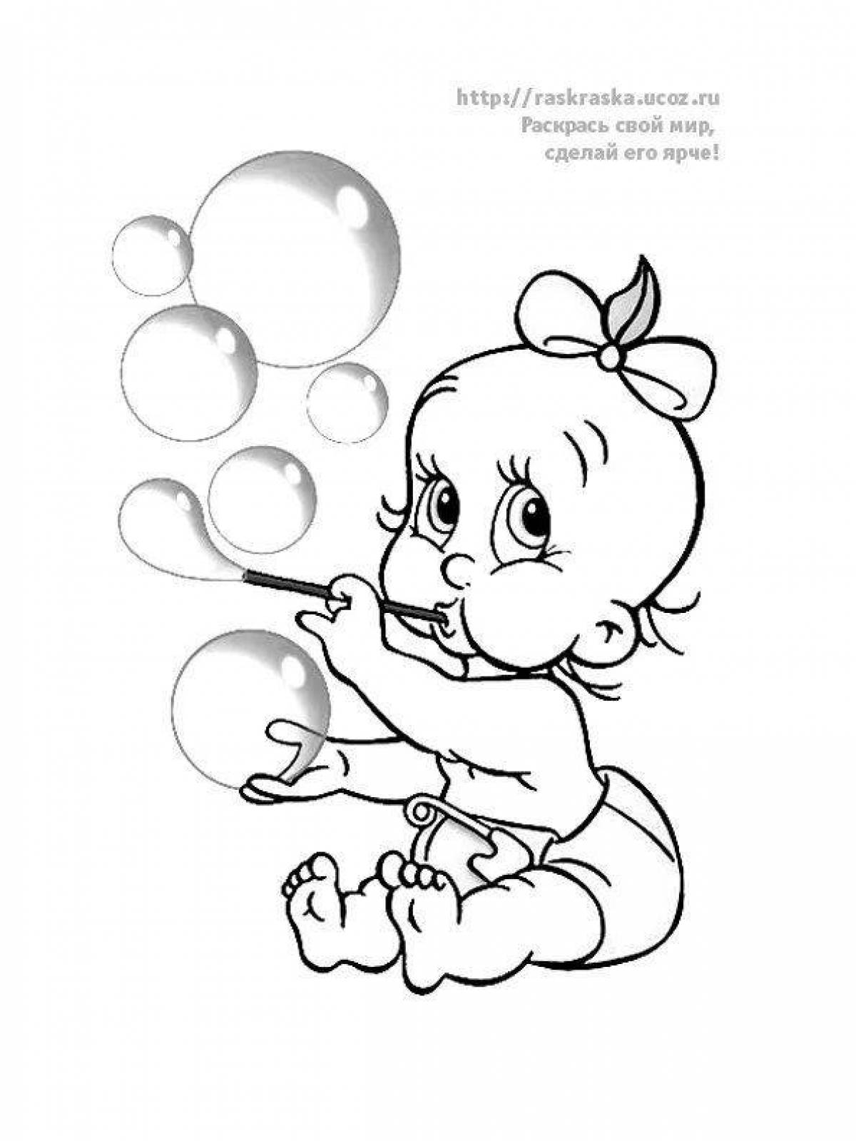 Magic bubble coloring page