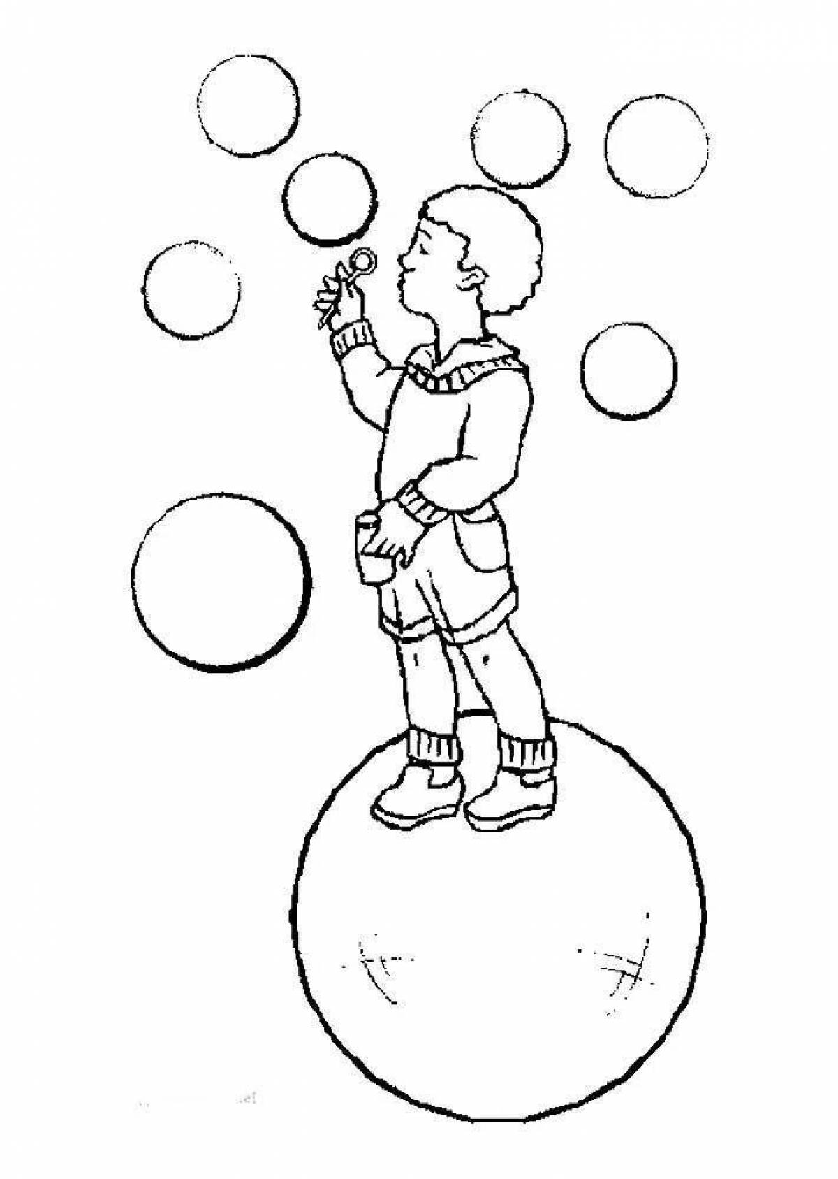 Great bubble coloring page