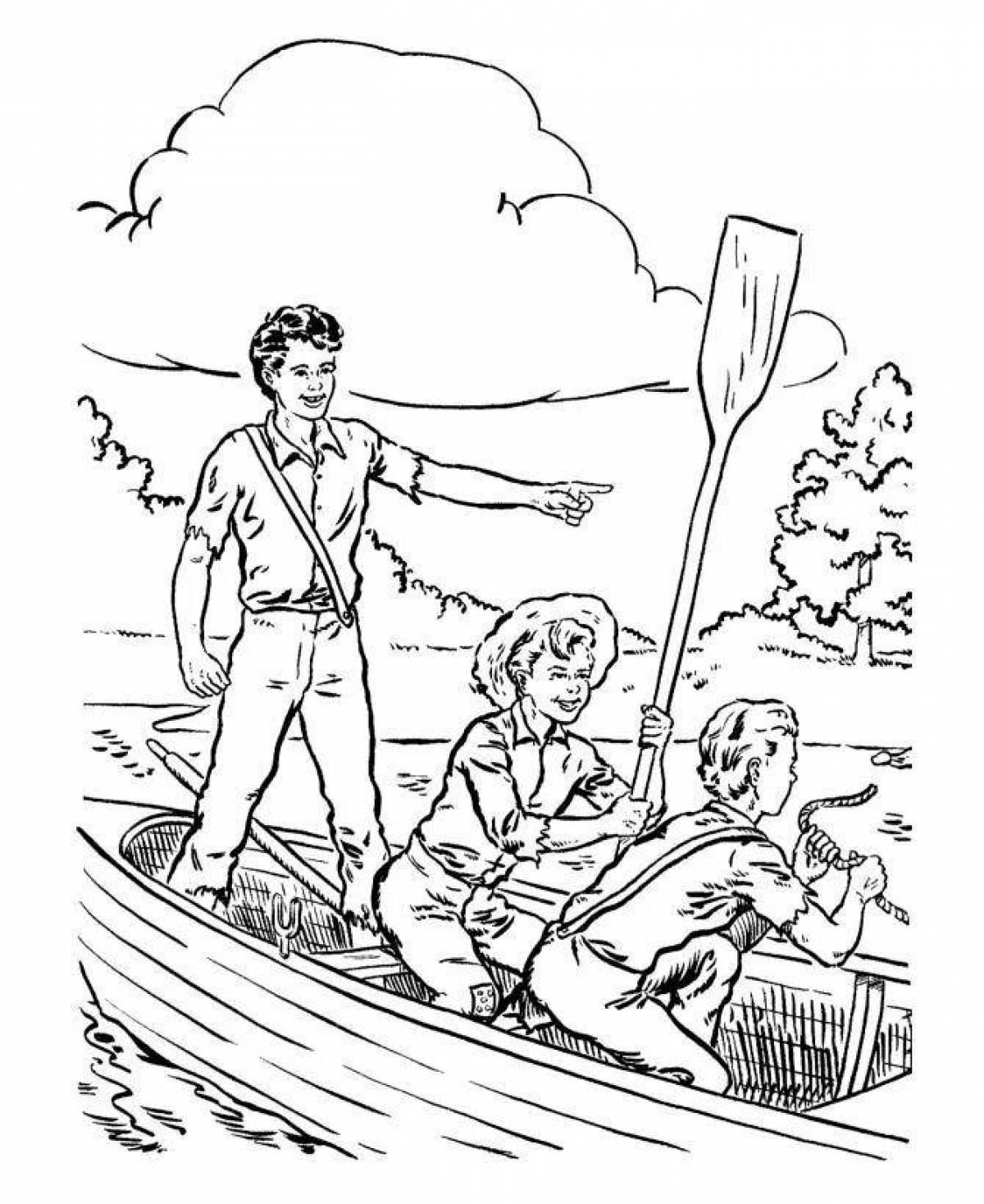 Photo Tom sawyer's funny coloring book