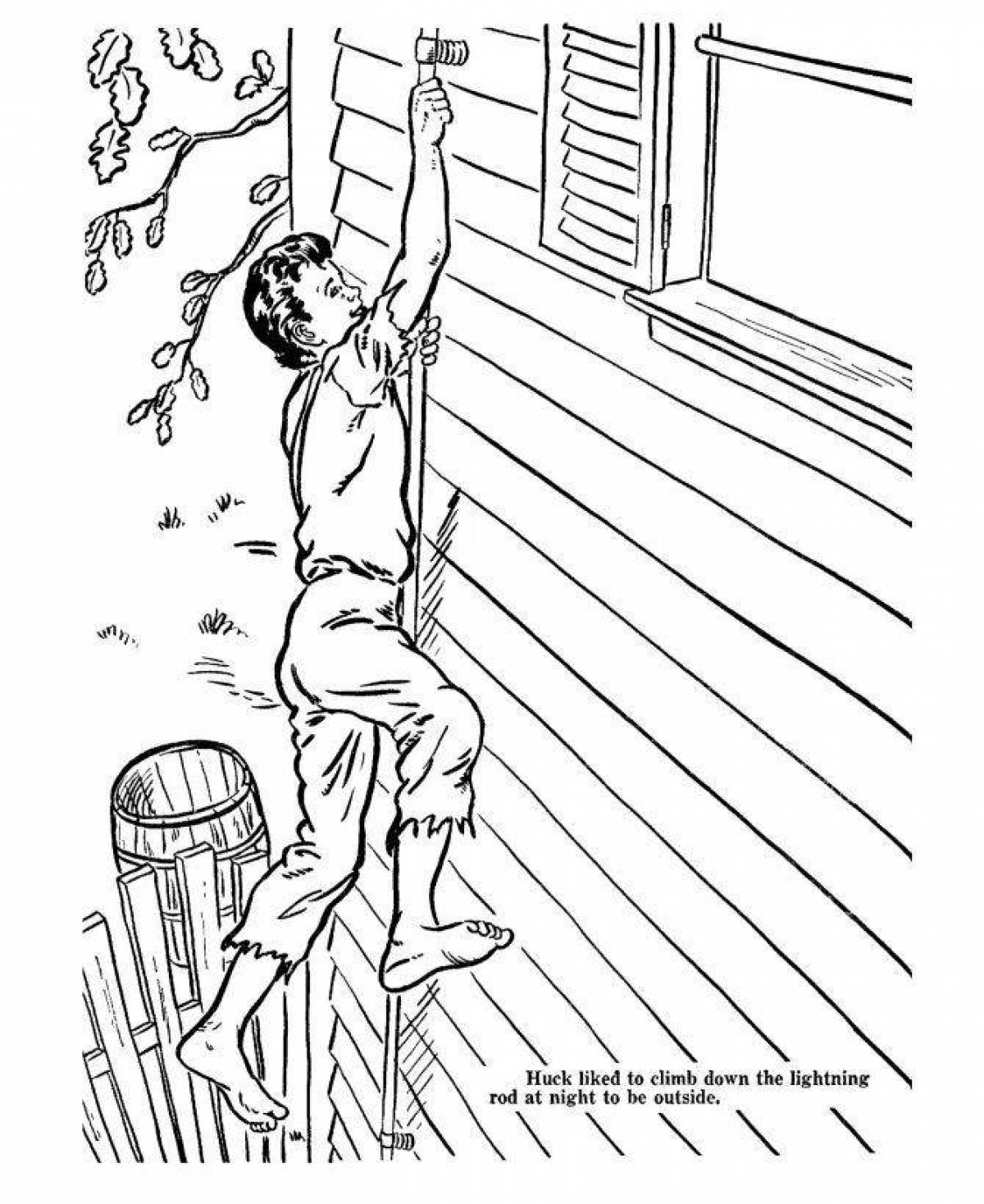 Photo Charming tom sawyer coloring book