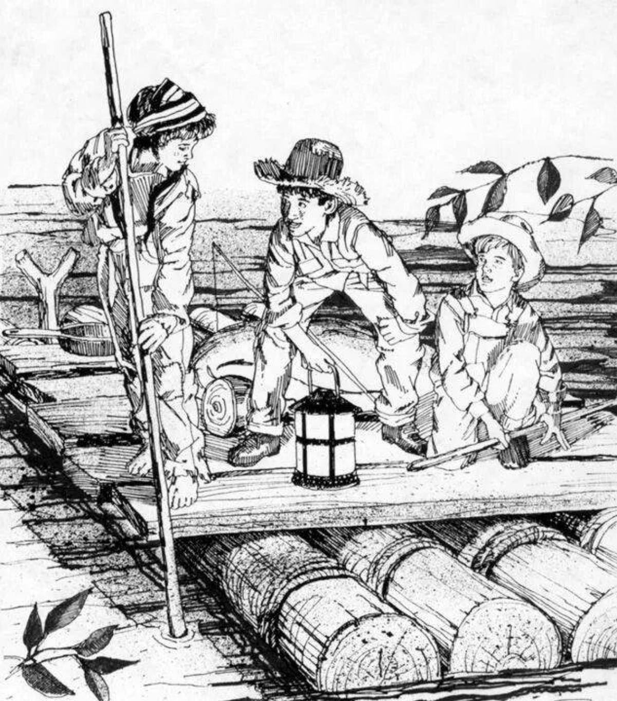 Cute tom sawyer coloring book