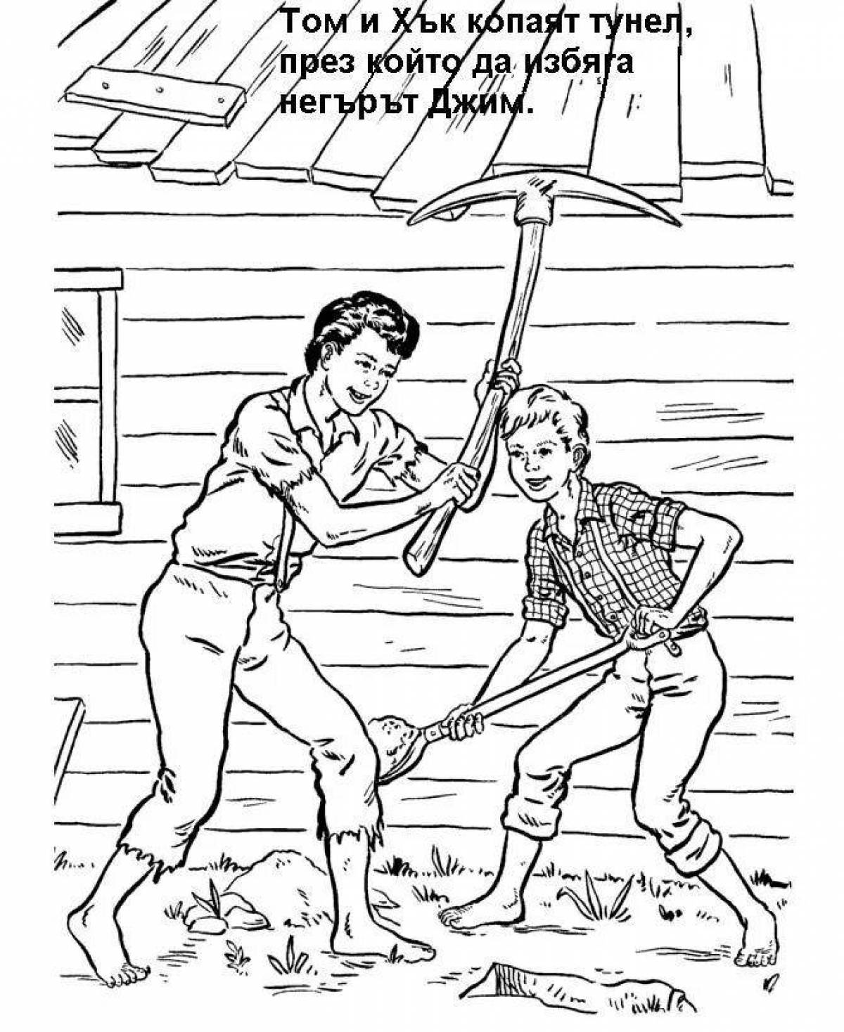 Photo Witty tom sawyer coloring book