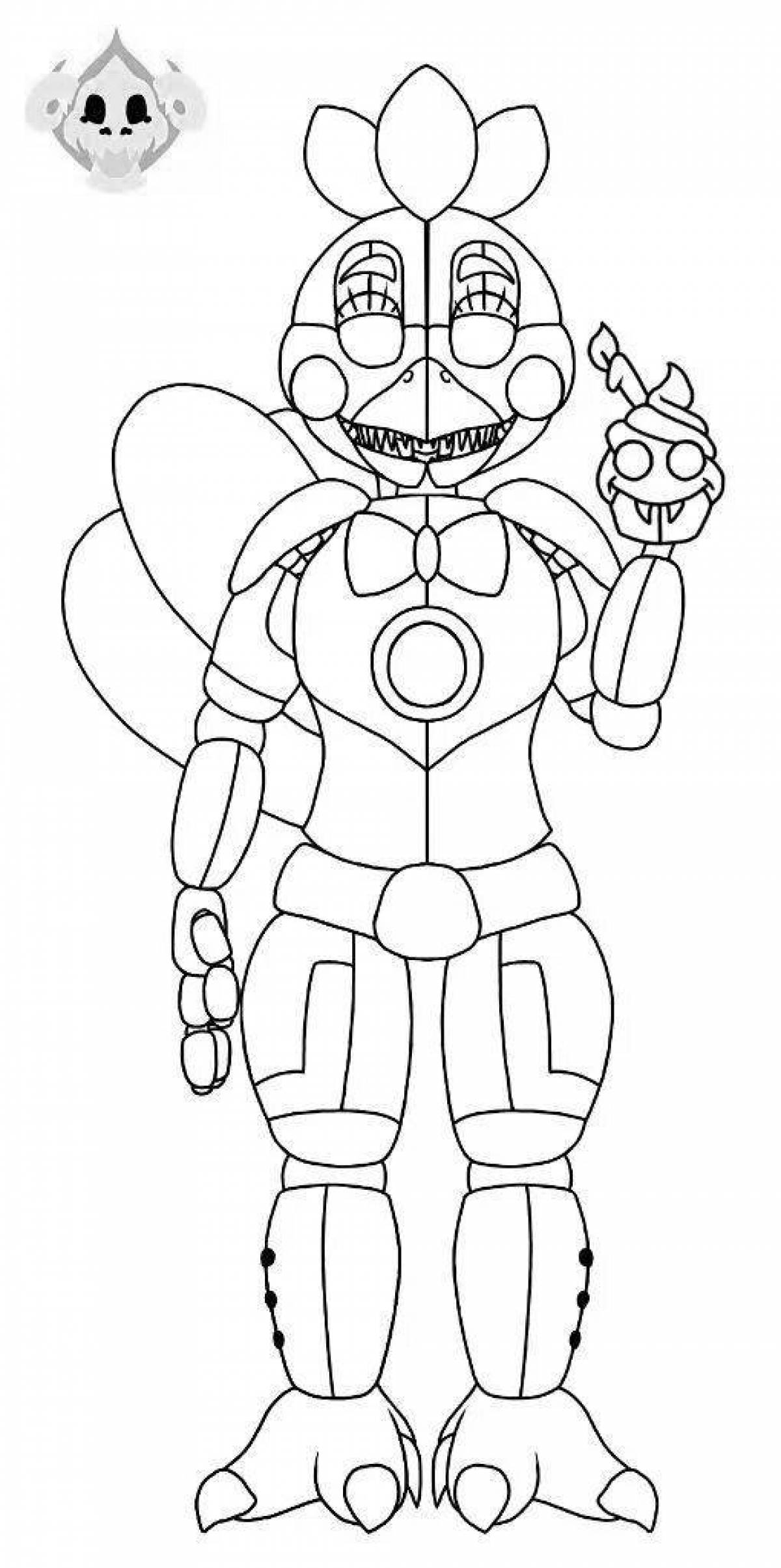 Toy chick's holiday coloring page