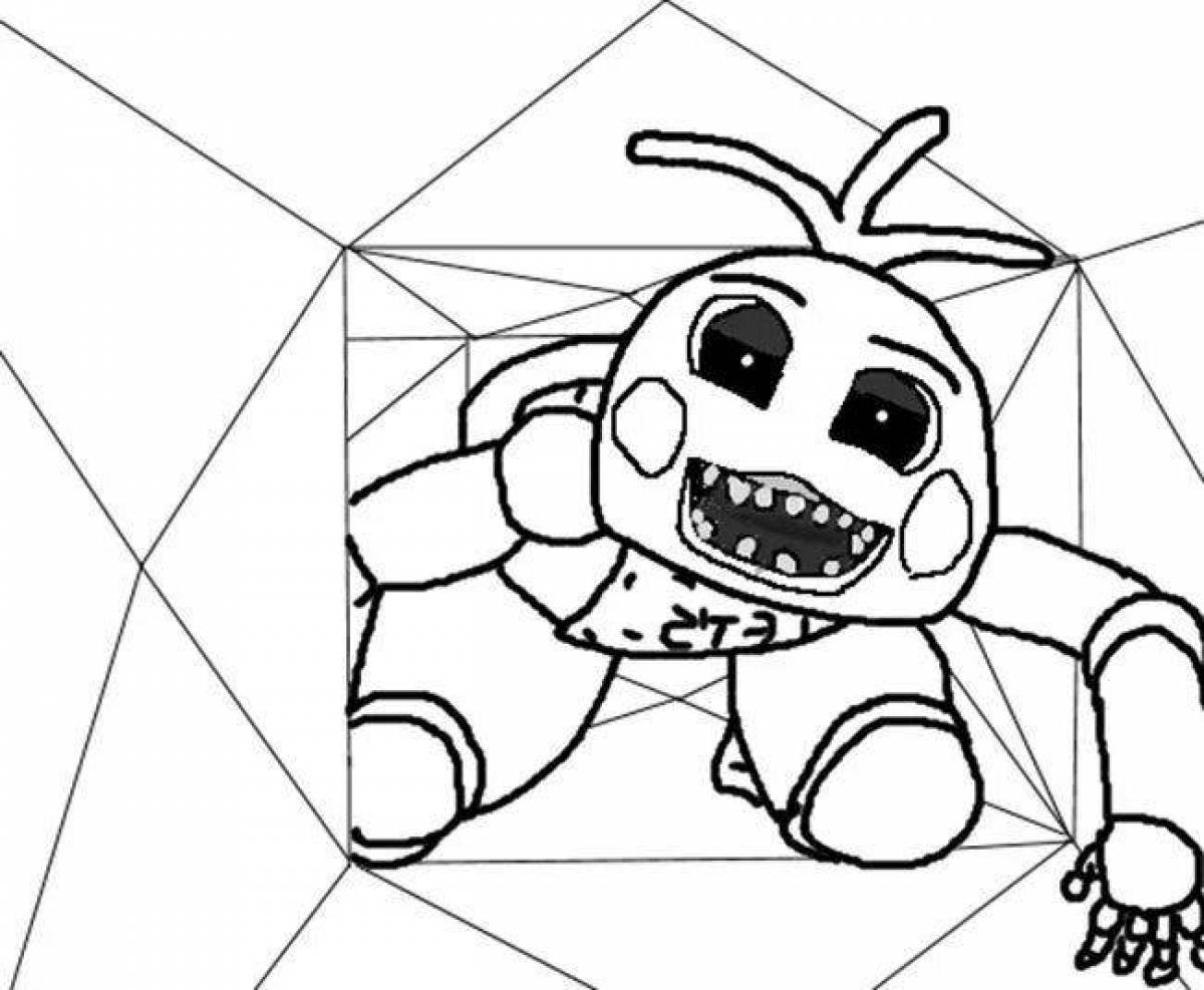 Coloring book sparkling toy chica