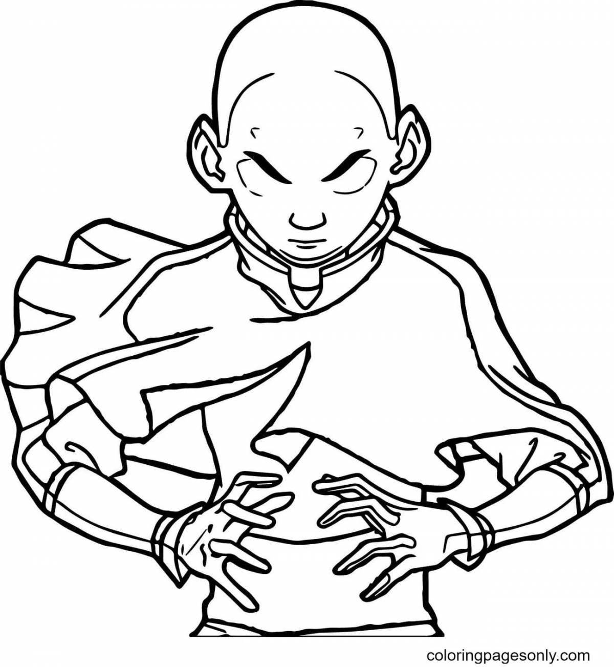 Aang funny avatar coloring book