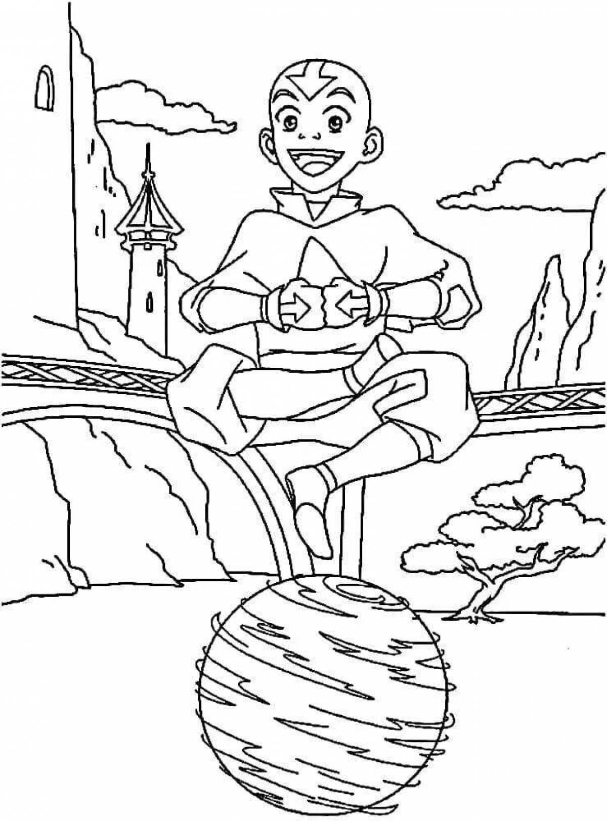 Aang's avatar coloring page