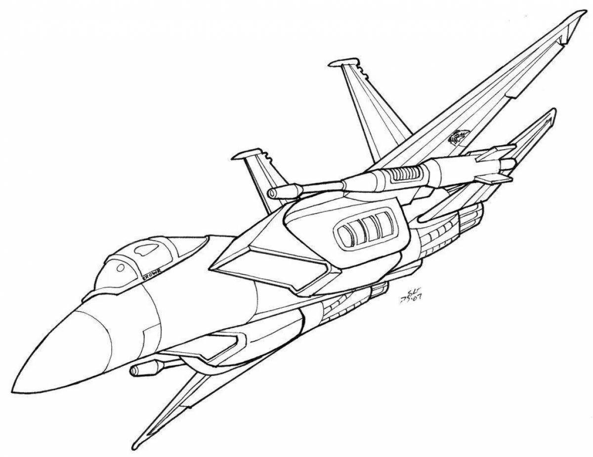 Bright fighter coloring pages