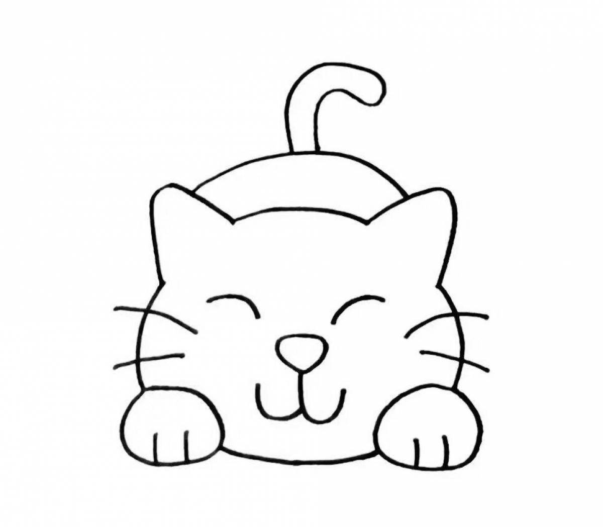 Funny cat tv coloring book