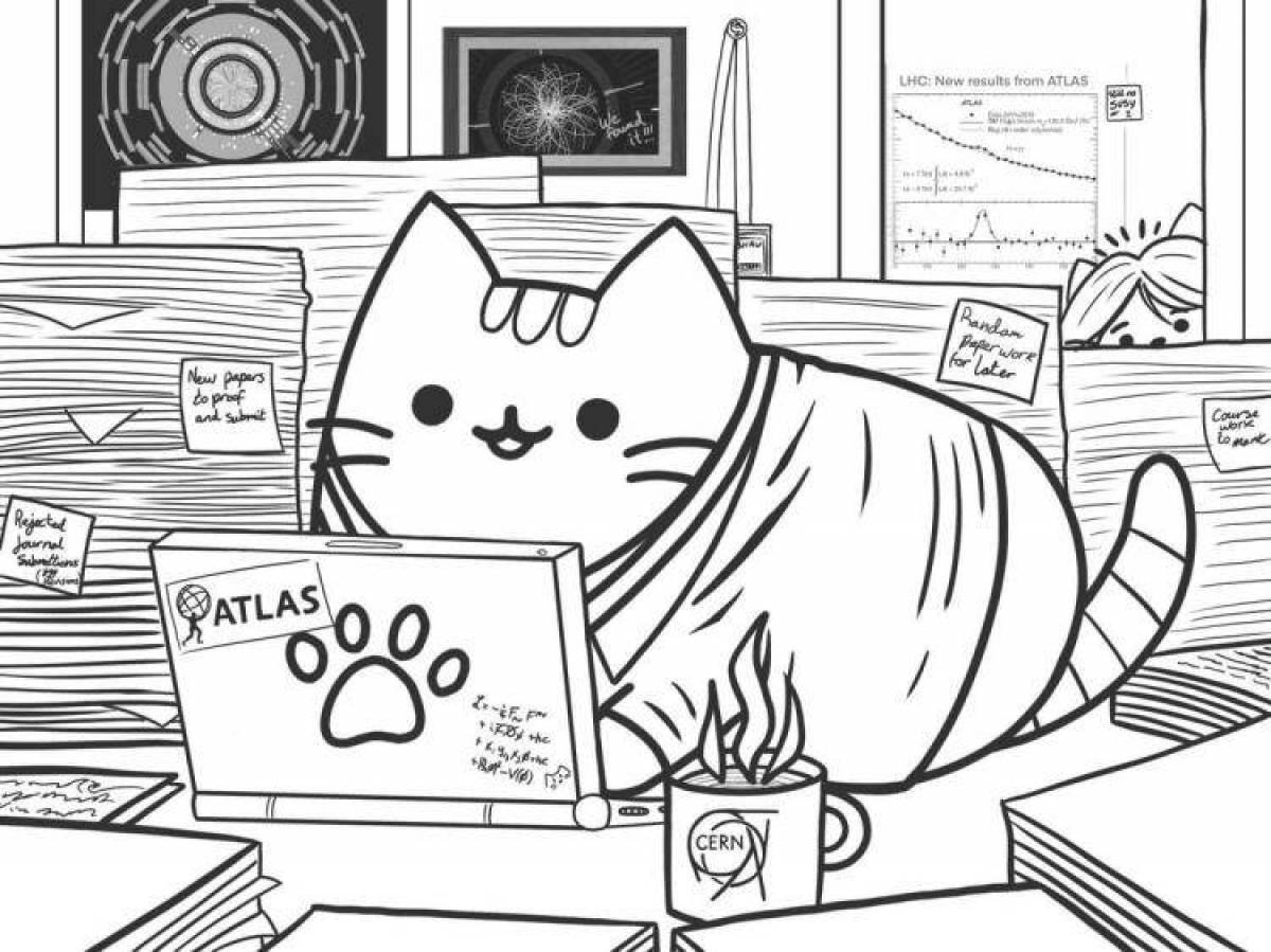 Charming cat tv coloring book