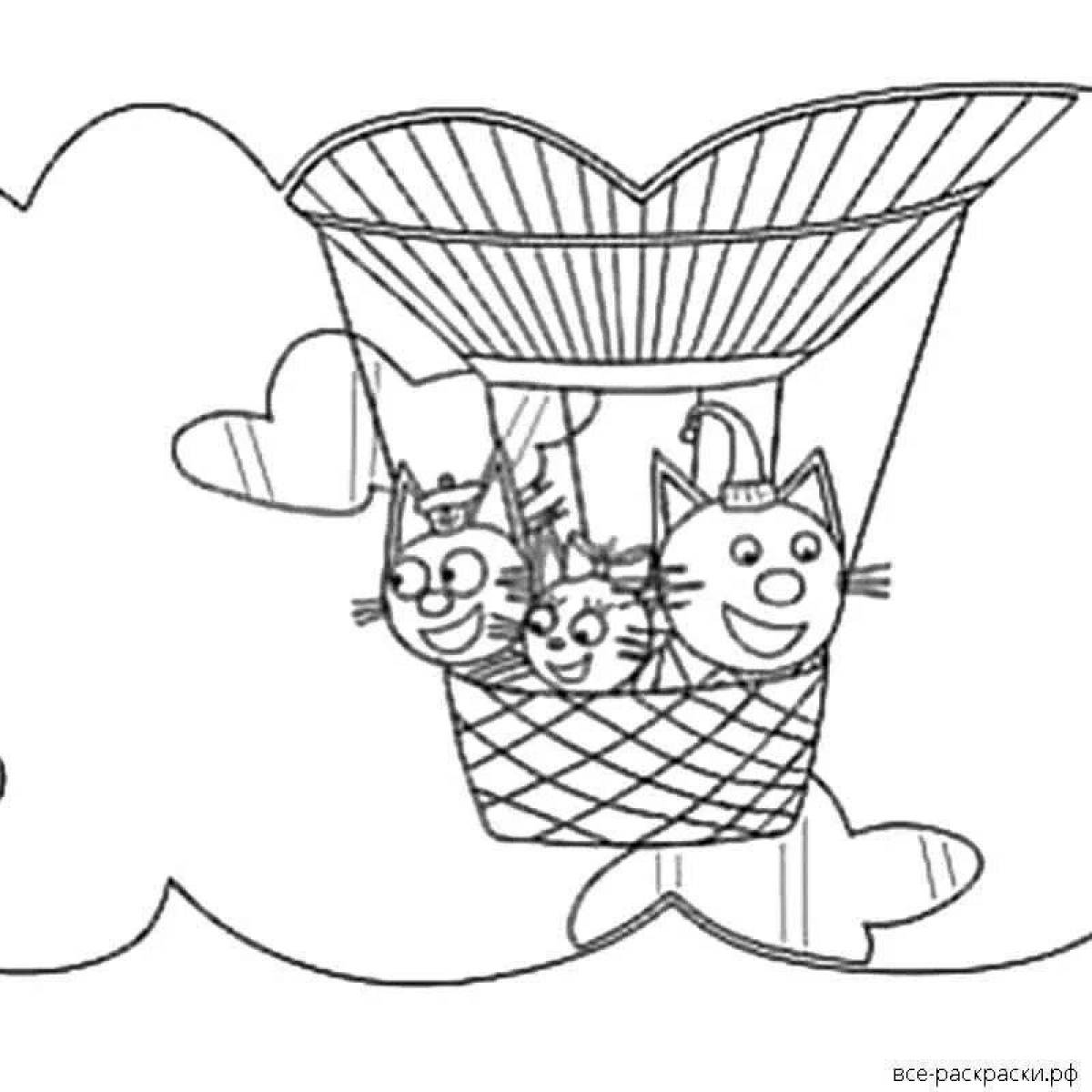 Cute cat tv coloring book