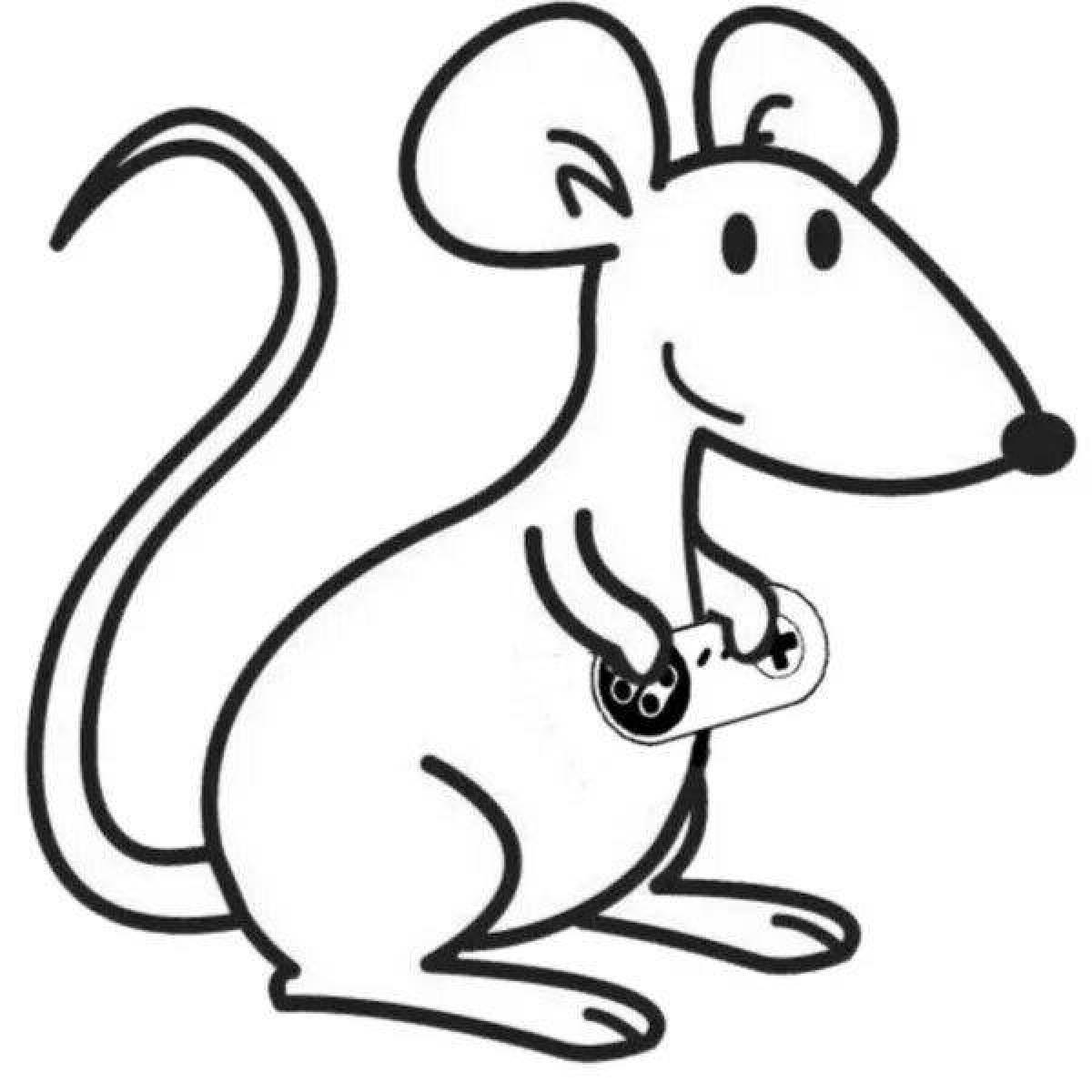 Раскраска забавная крыса лариска