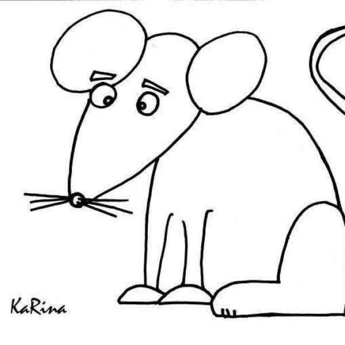 Причудливая крыса лариска раскраска