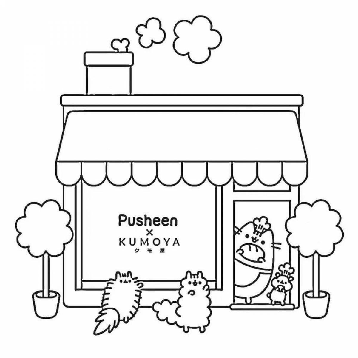 Exciting Pusheen Christmas Coloring