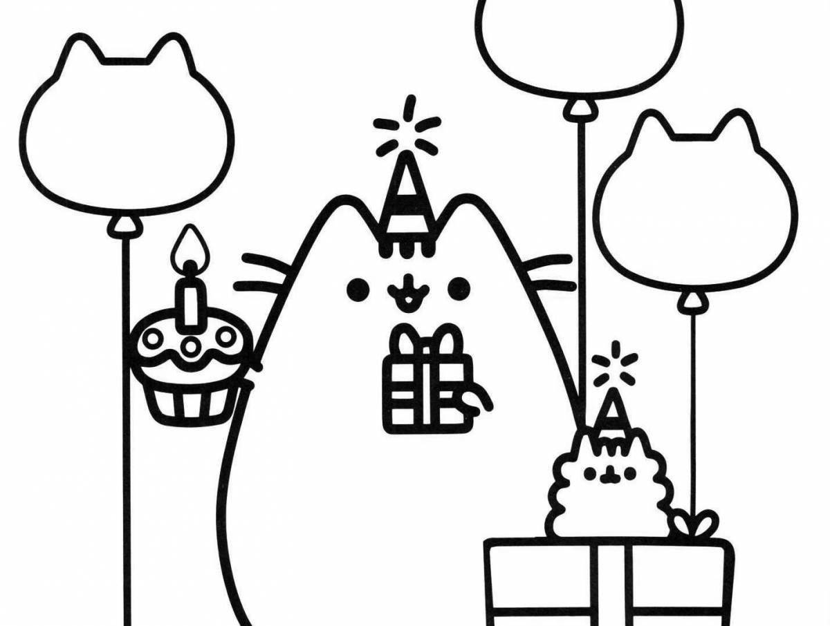 Pusheen's live Christmas coloring book