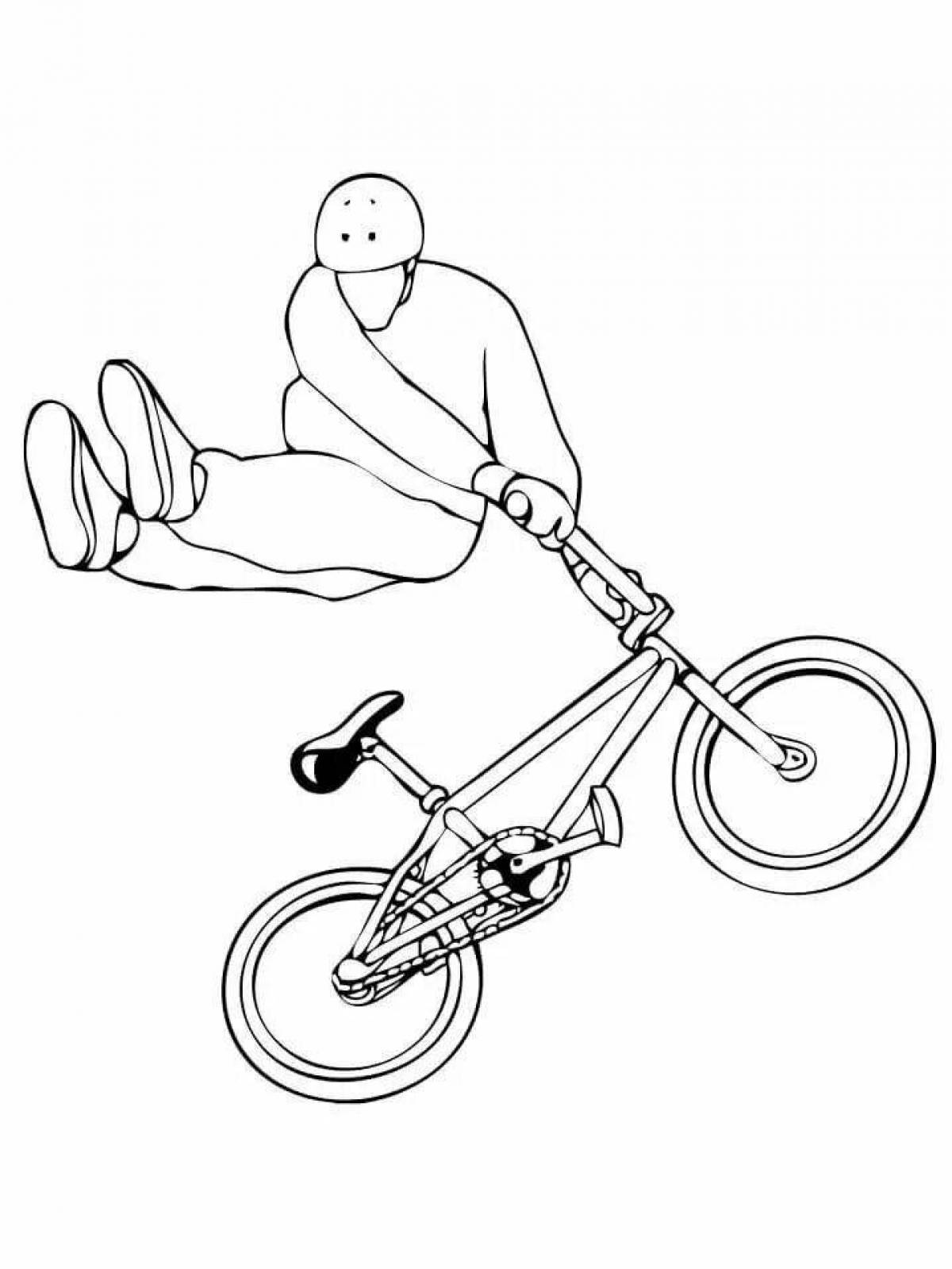 Radiant stunt scooter coloring page