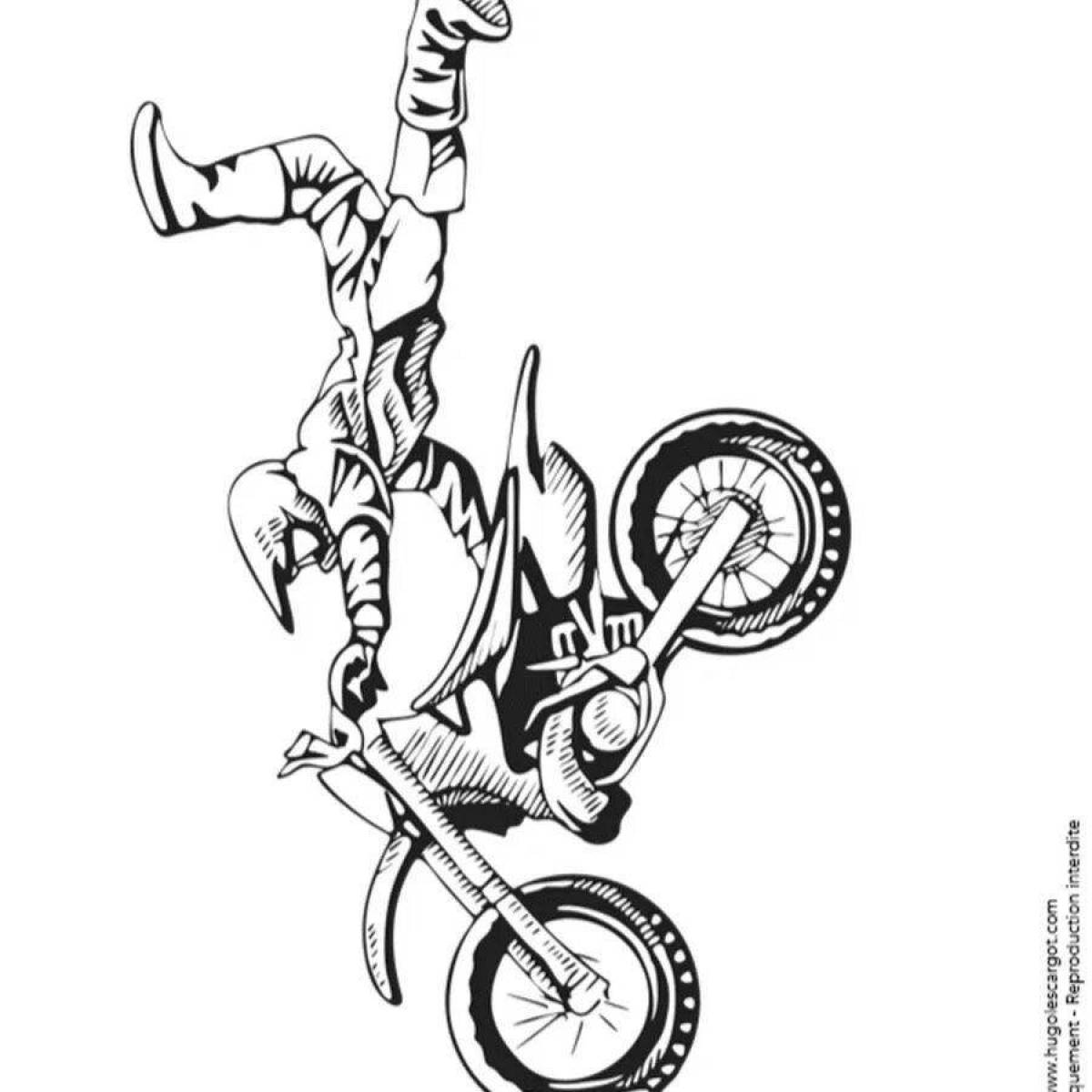 Animated stunt scooter coloring page