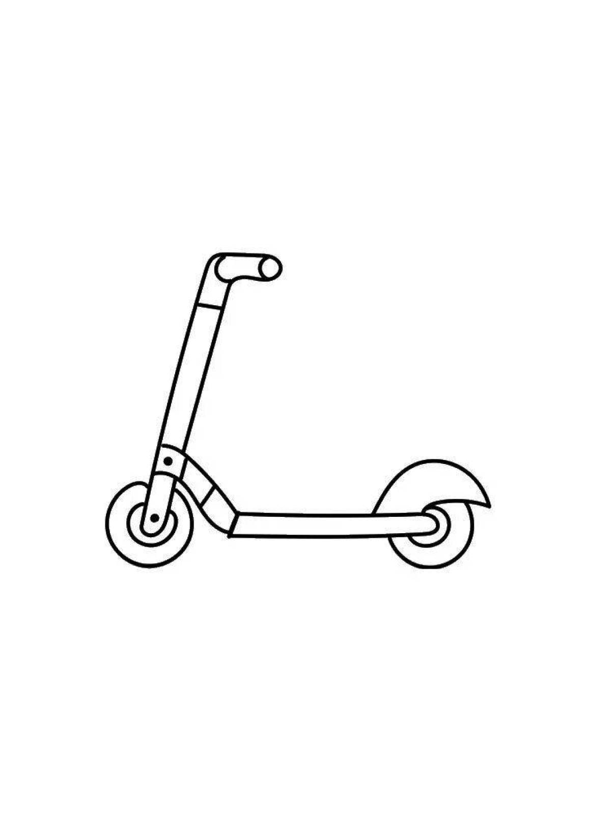 Coloring page powerful stunt scooter