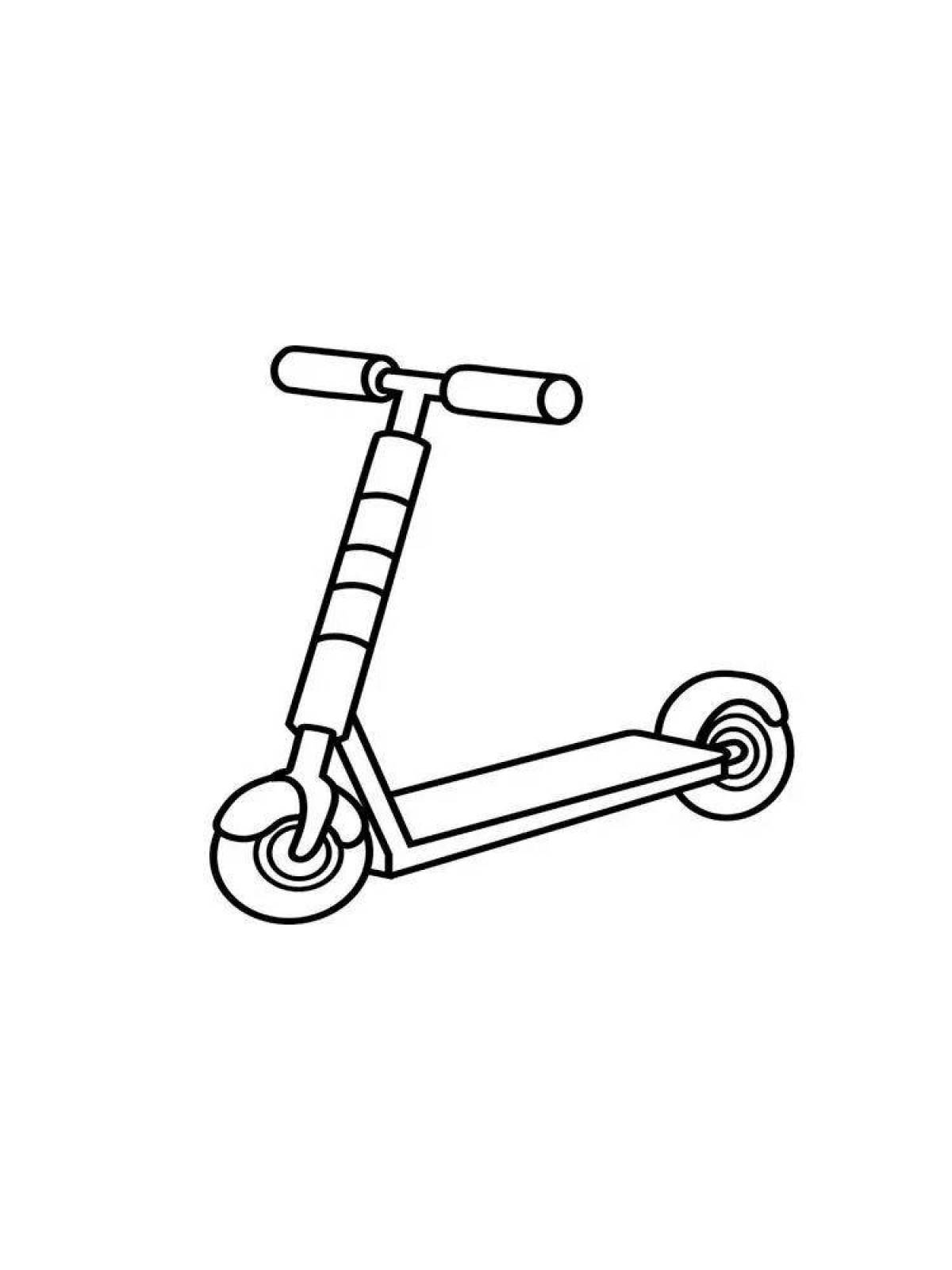 Majestic stunt scooter coloring page