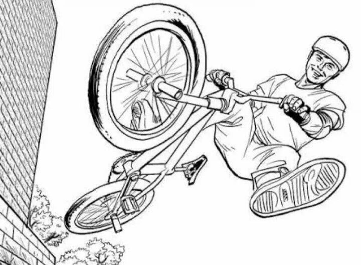 Coloring page big stunt scooter