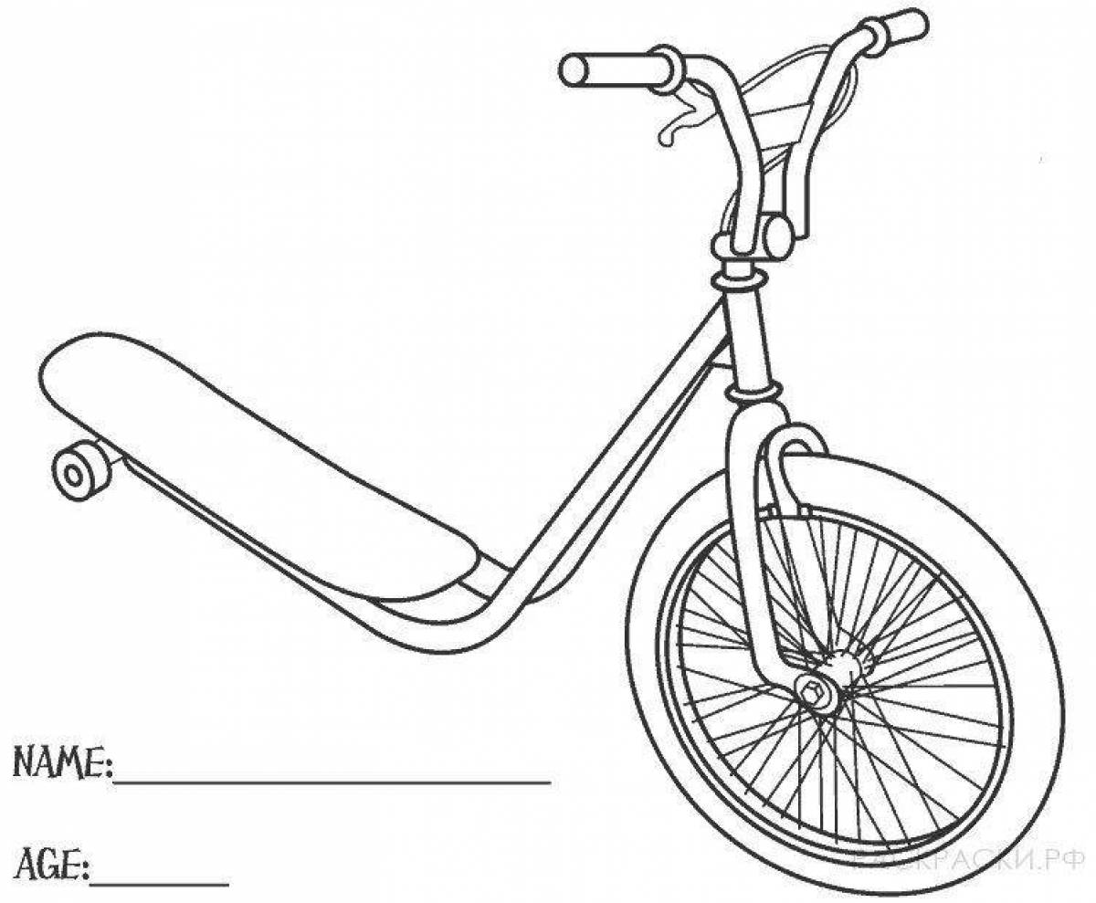 Coloring page great stunt scooter