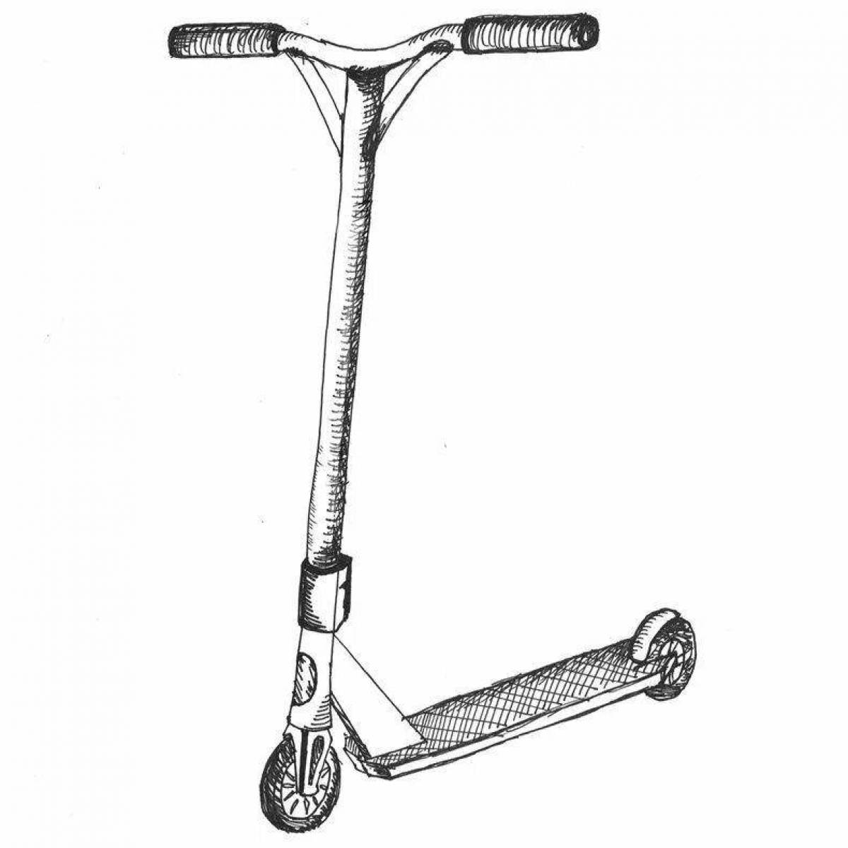 Coloring page grand stunt scooter