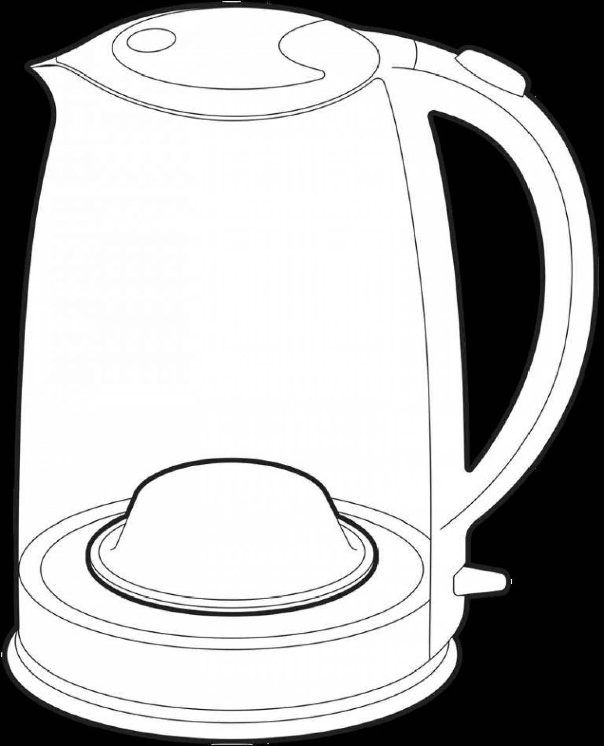 Sparkling electric kettle coloring book