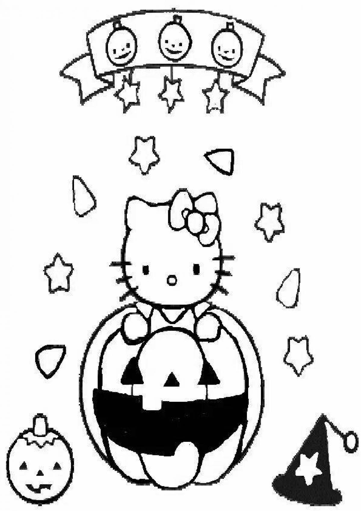 Quivering halloween kitty colling page