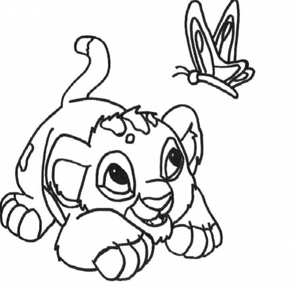 Coloring cat sly simba