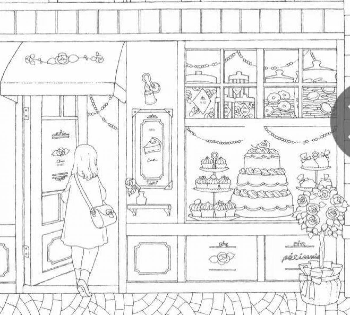 Delightful showcase coloring page