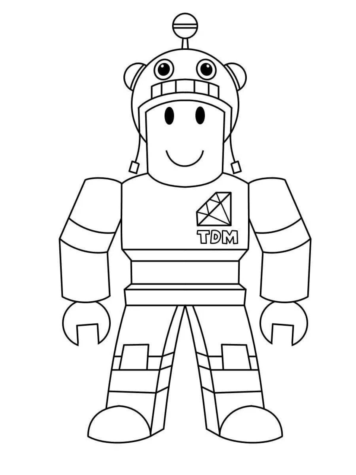 Exciting roblox character coloring pages