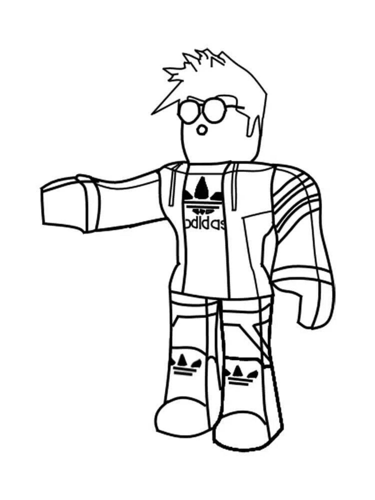 Roblox animated character coloring page