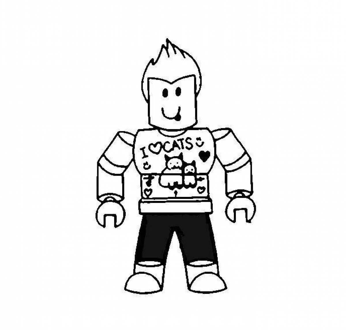 Roblox character coloring page