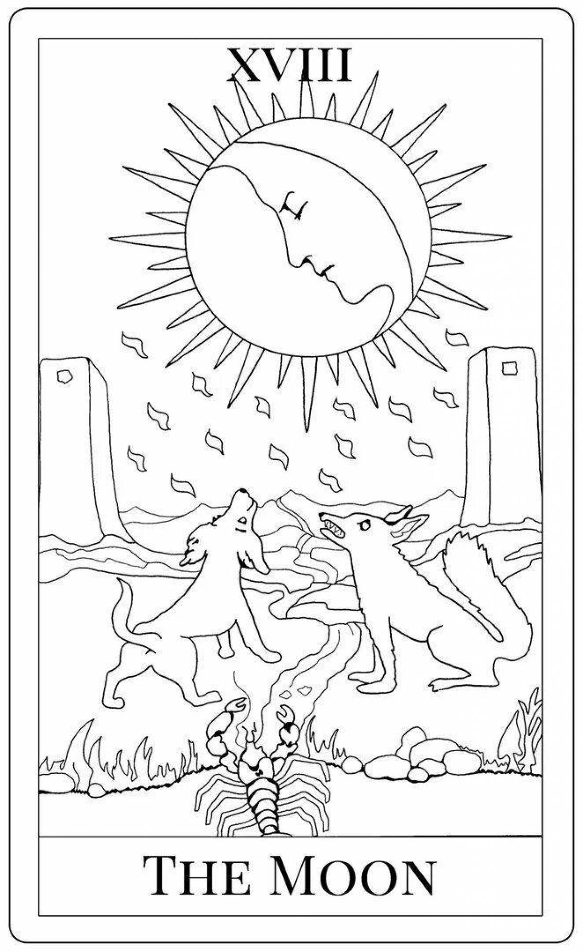 Waite's vibrant tarot coloring page
