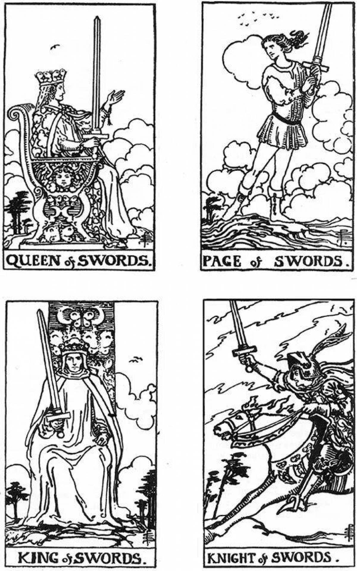 Waite's adorable tarot coloring page