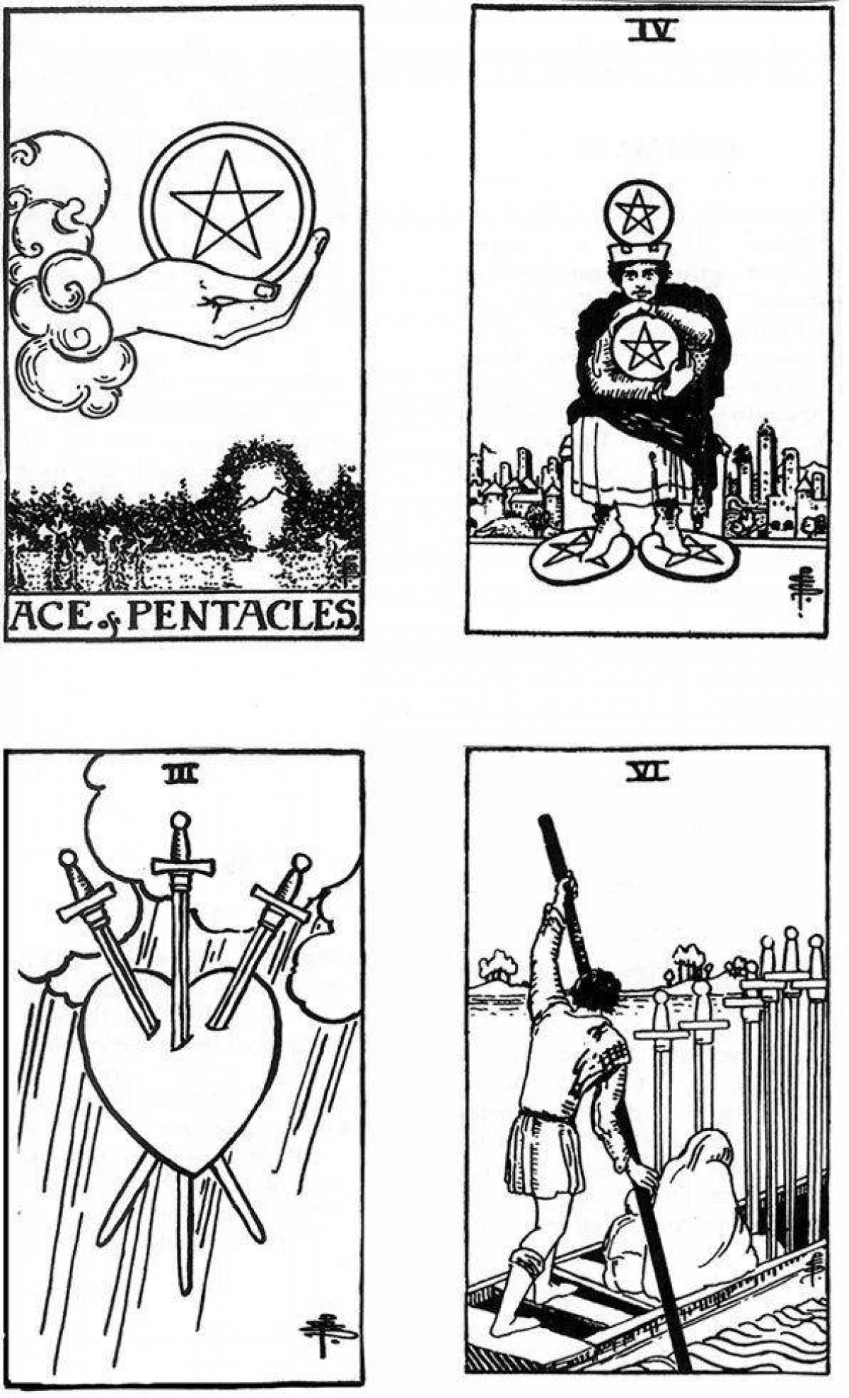 Waite's amazing tarot coloring page