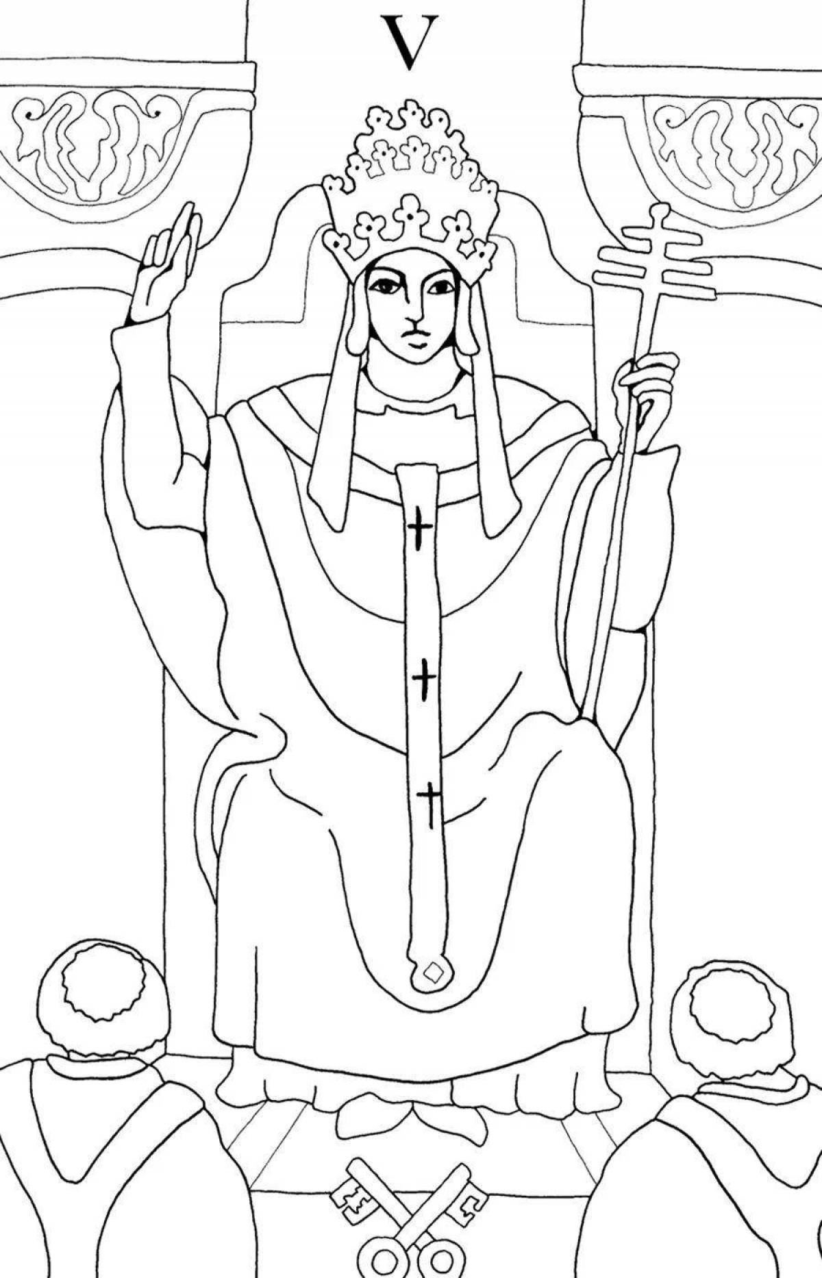 Attracting Waite's tarot coloring page