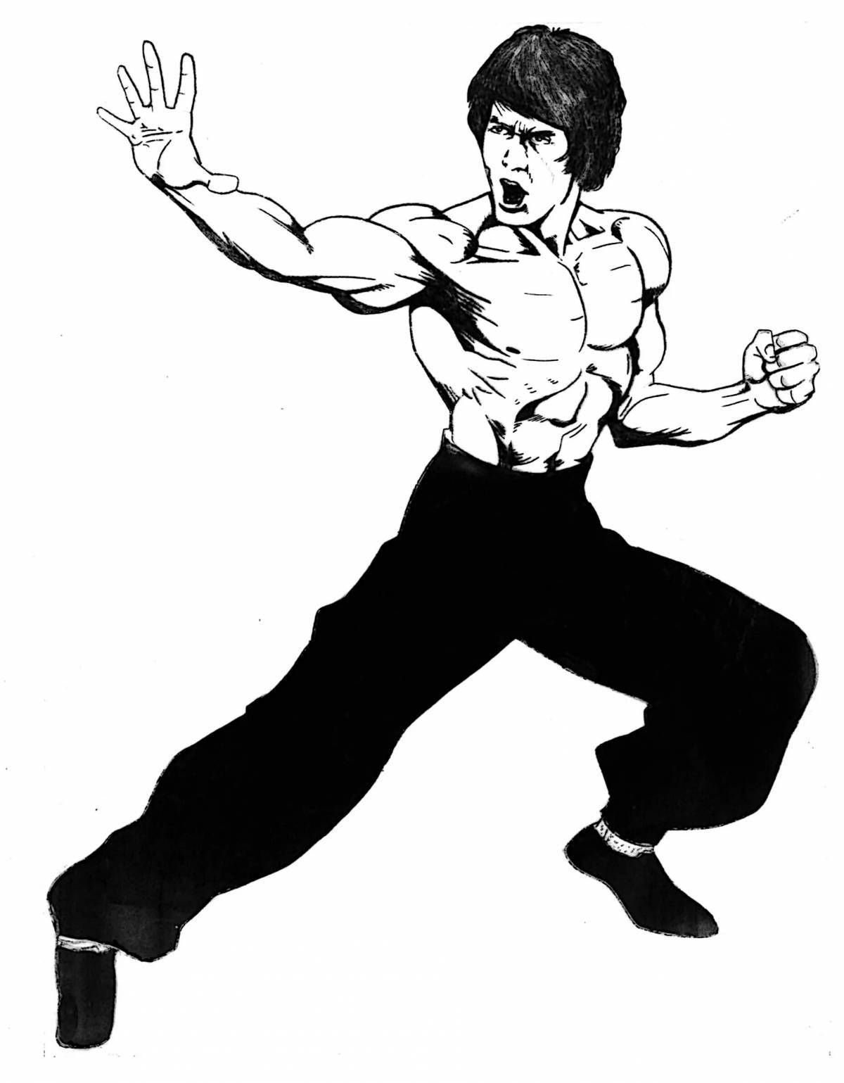 Bruce lee's amazing coloring