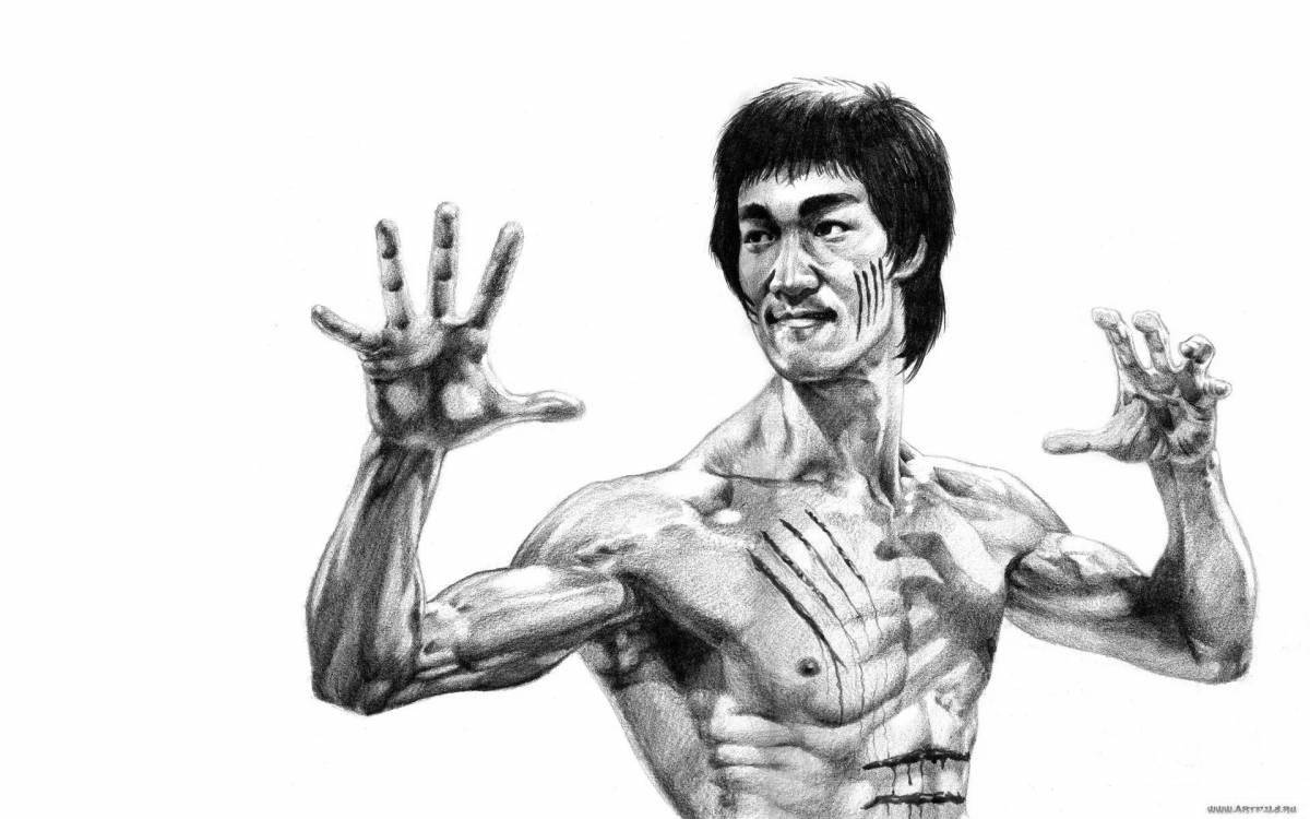 Bruce Lee's charming coloring book