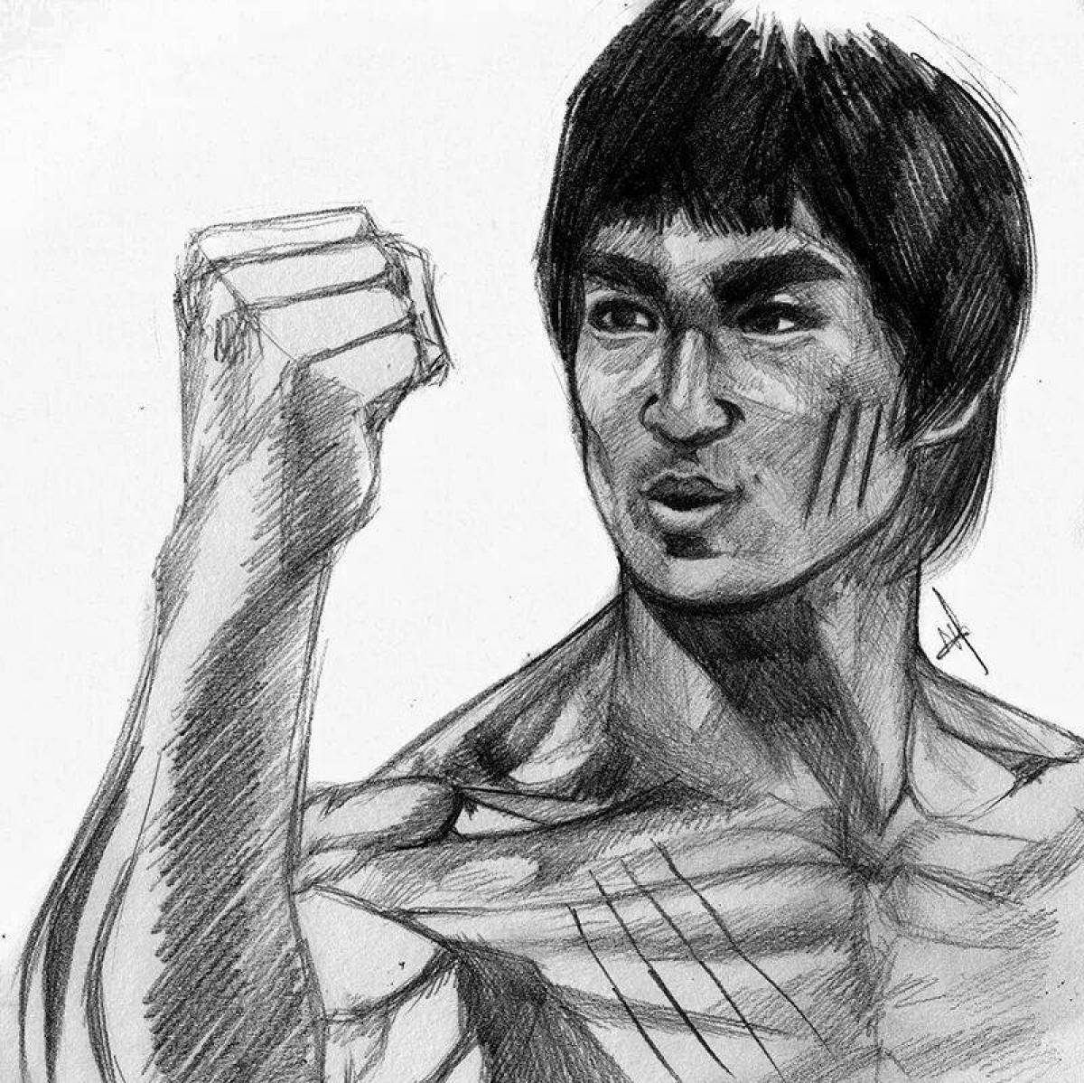 Bruce lee's thrilling coloring book