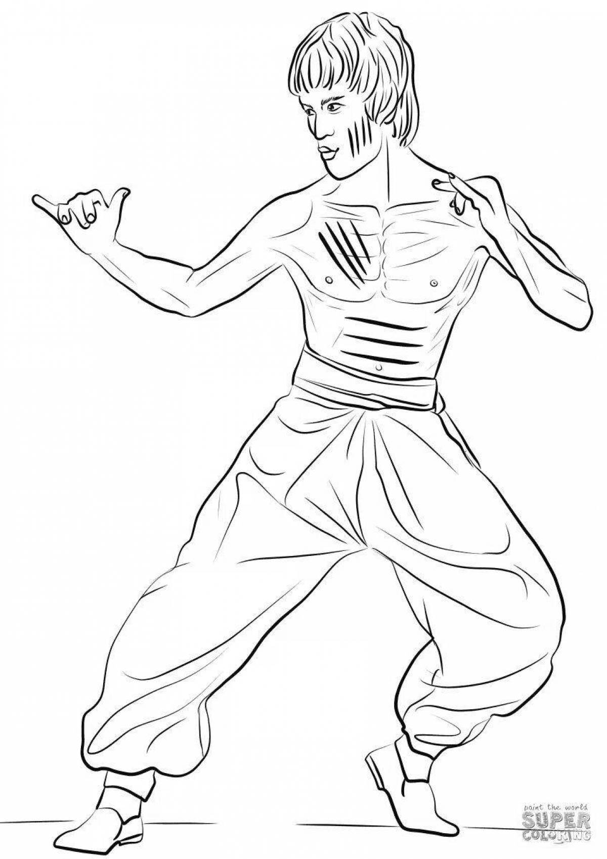 Coloring bold bruce lee