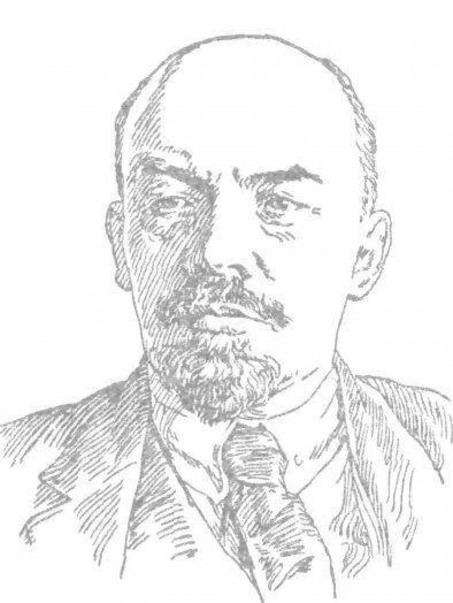 Ленин Владимир Ильич рисунок карандашом