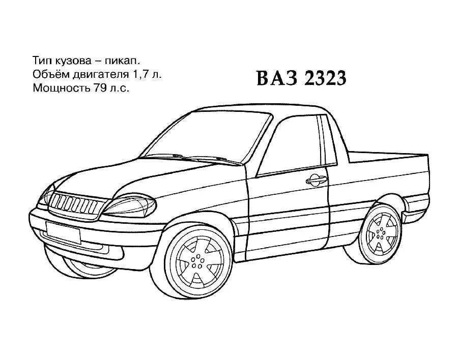 Лада 4 раскраска распечатать