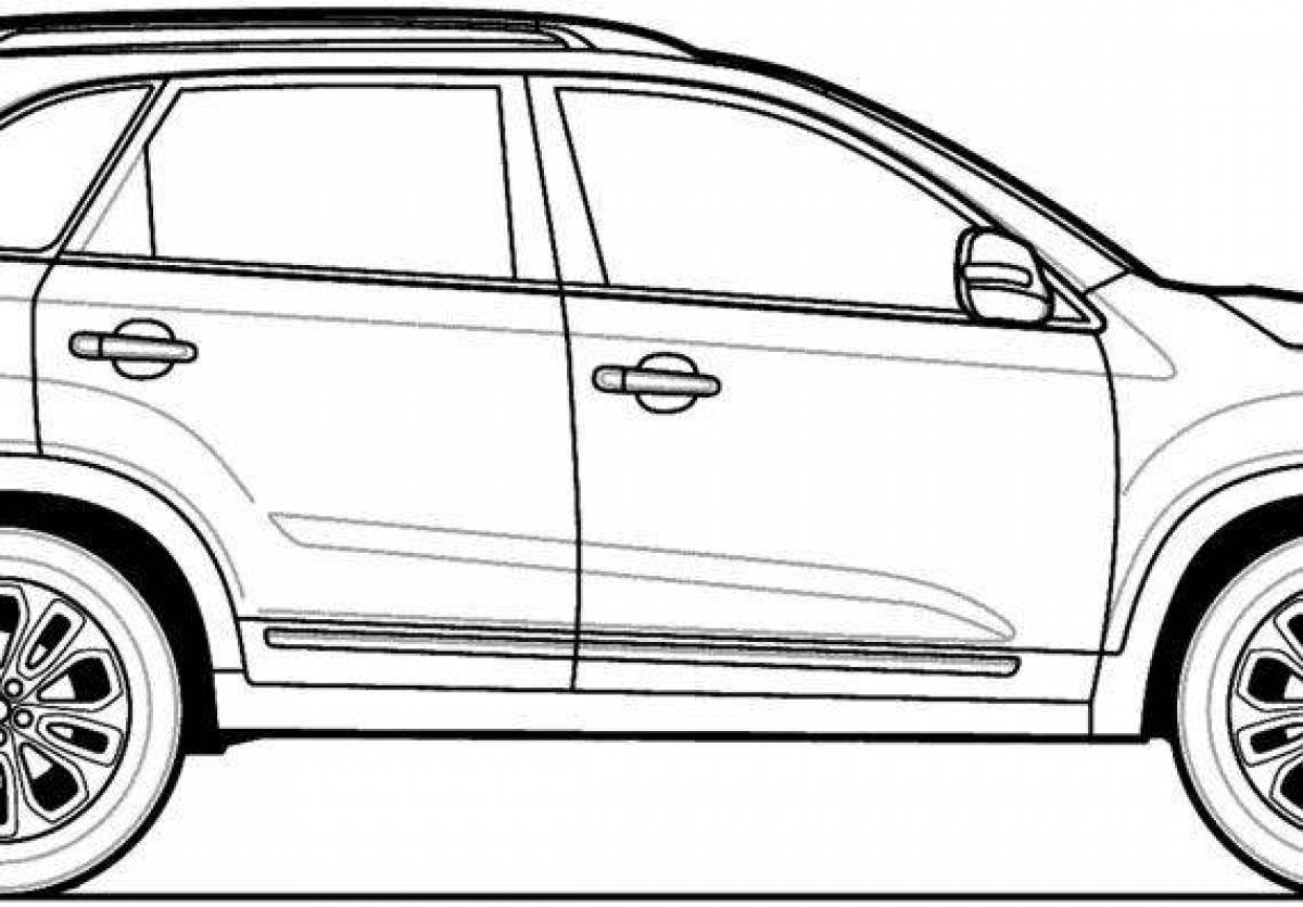 Как нарисовать киа соренто карандашом поэтапно