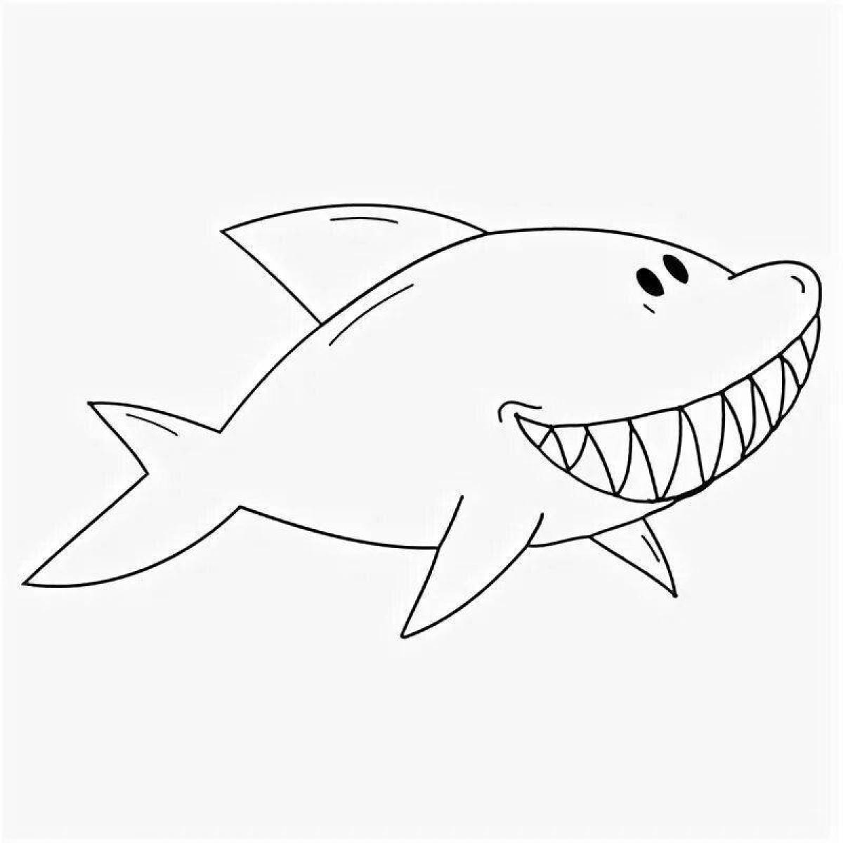 Трафарет акулы для рисования